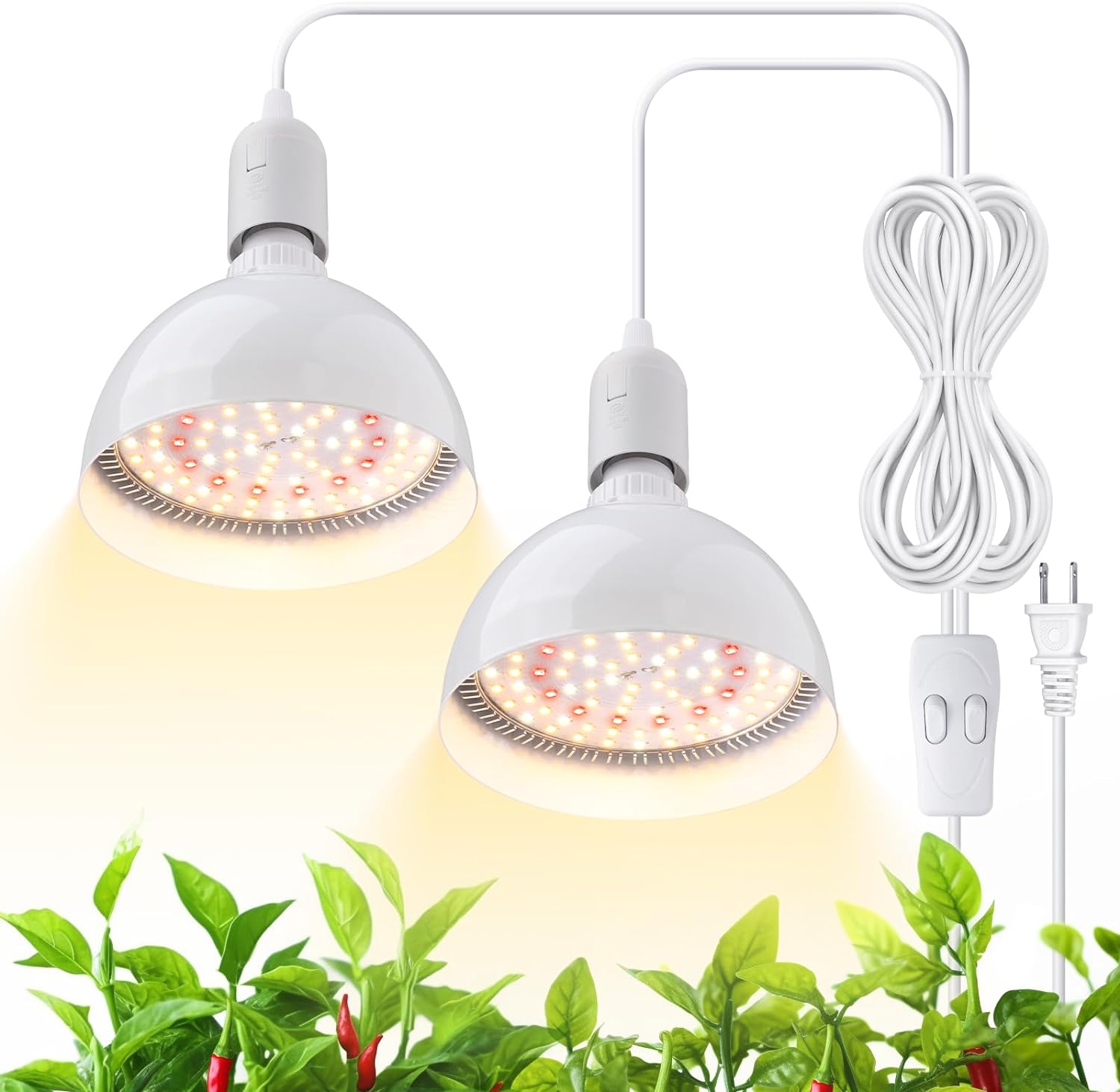 Barrina PAR38 25W LED Grow Light Bulb Yellow Light | Full Spectrum, Hanging & Timer | TB25