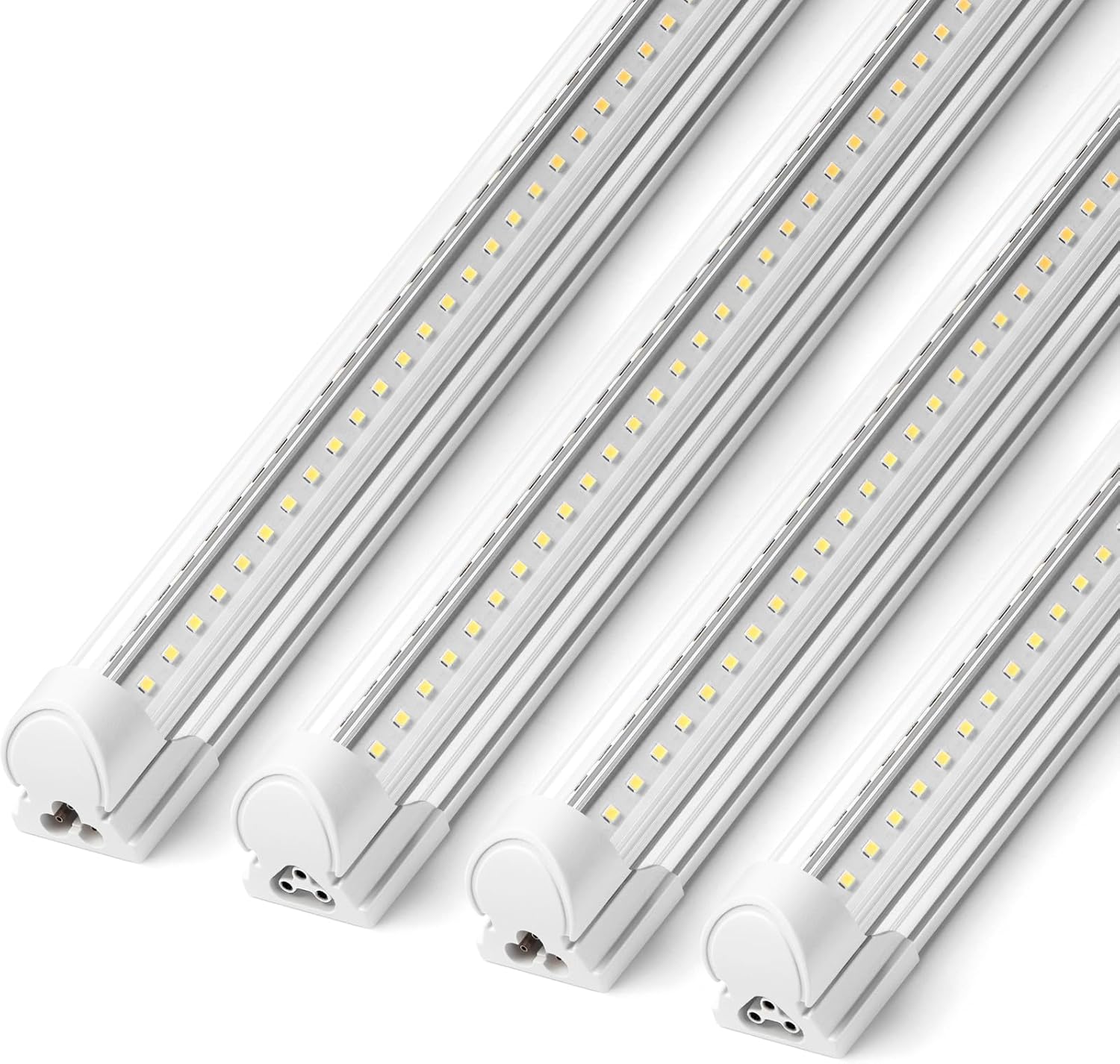 Barrina T8 72W LED Shop Lights 8FT 5000K 10000LM | Clear Cover & V Shape Tube | BAX72