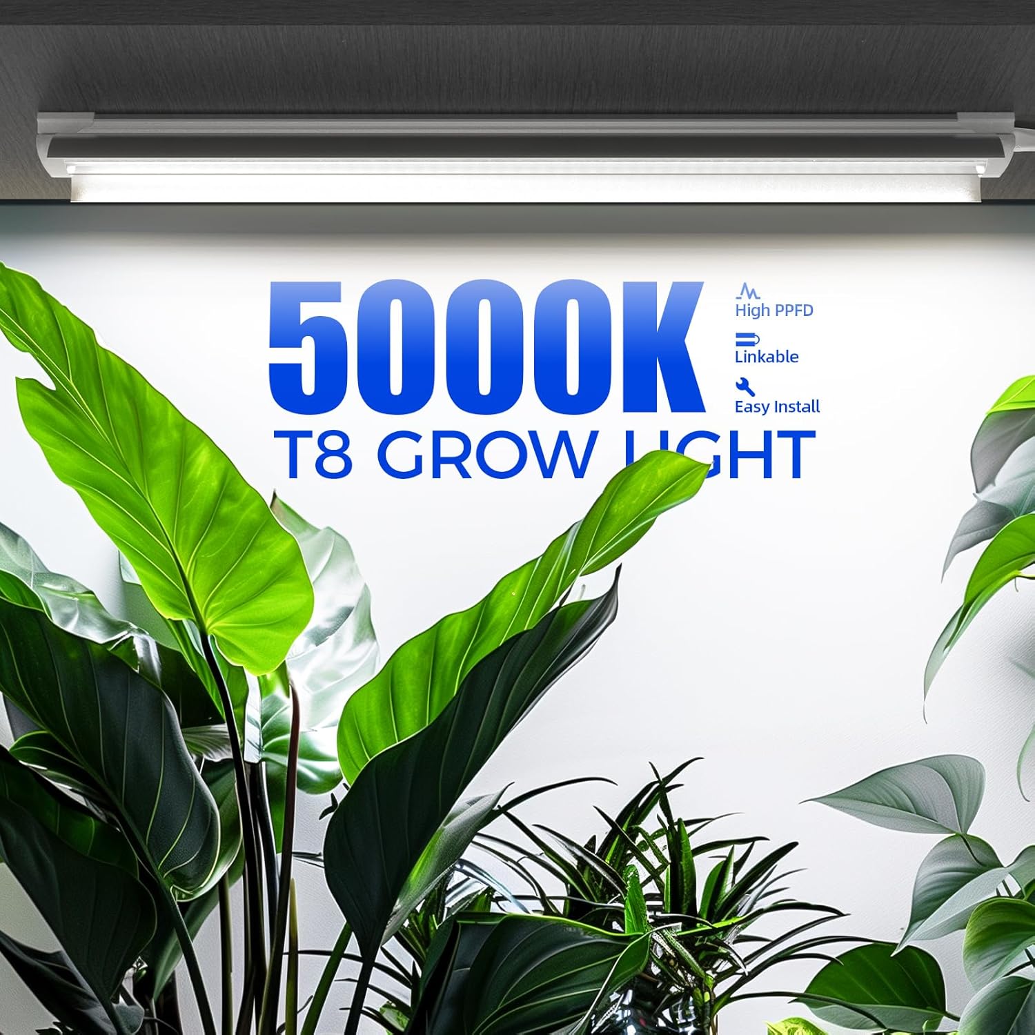 Barrina T8 24W LED Grow Lights 2FT 5000K | Full Spectrum, Reflectors & Linkable | QF24