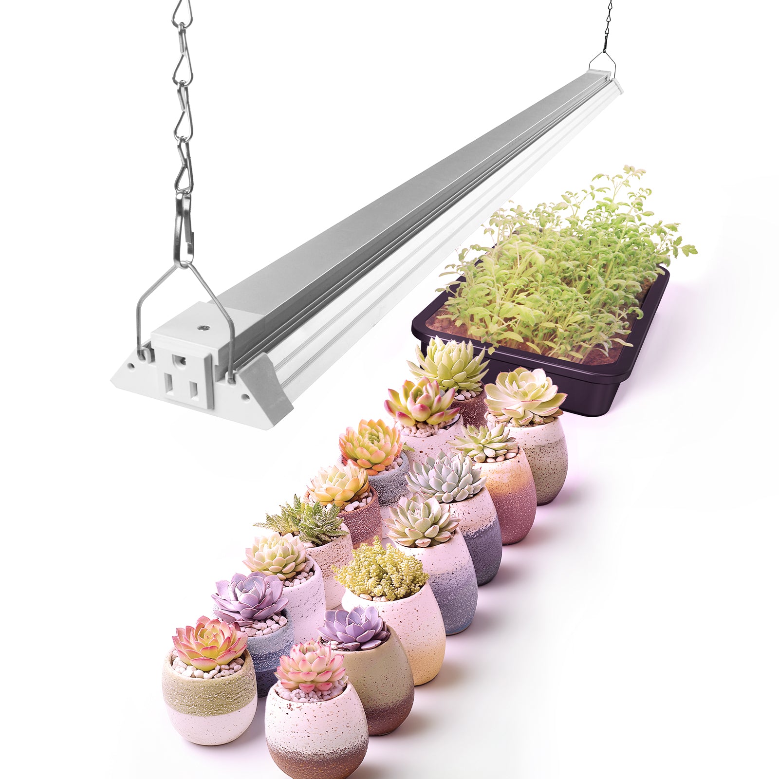 Barrina TX72 72W LED Grow Lights 4FT Purple Light | Full Spectrum & Linkable | TX-72