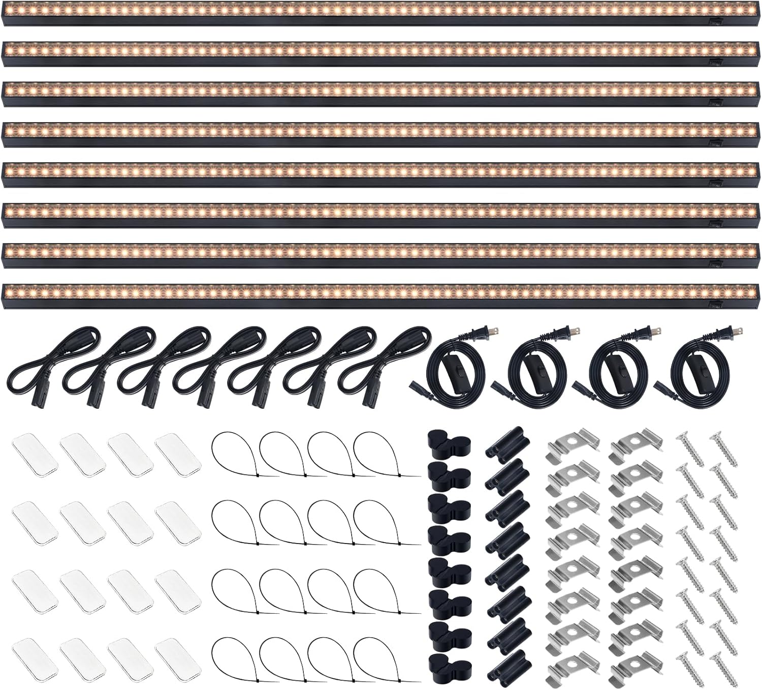 Barrina T5 16W LED Grow Lights 3FT Yellow Light 8 Pack | Magnetic Installation & Linkable | NI16