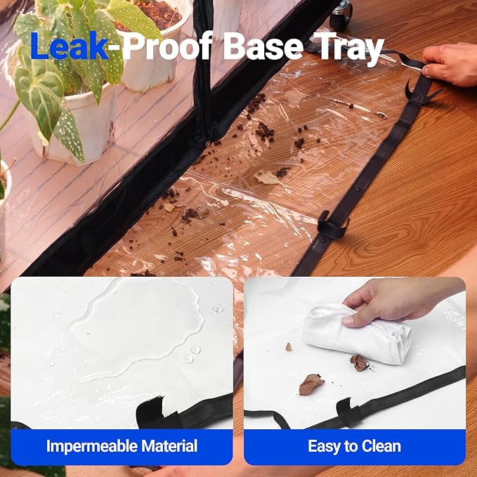 Plant Stand Tent 30.3 x 15.0 x 70.1IN Double Sided Windows (2 on Each Side) | For Barrina LP750 Indoor Greenhouse with Grow Light