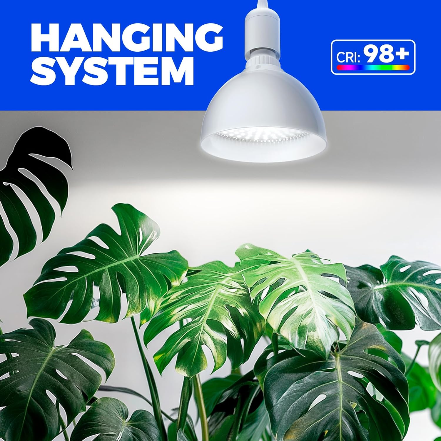 Barrina PAR38 25W LED Grow Light Bulb 5000K | Full Spectrum, Hanging & Timer | TB25