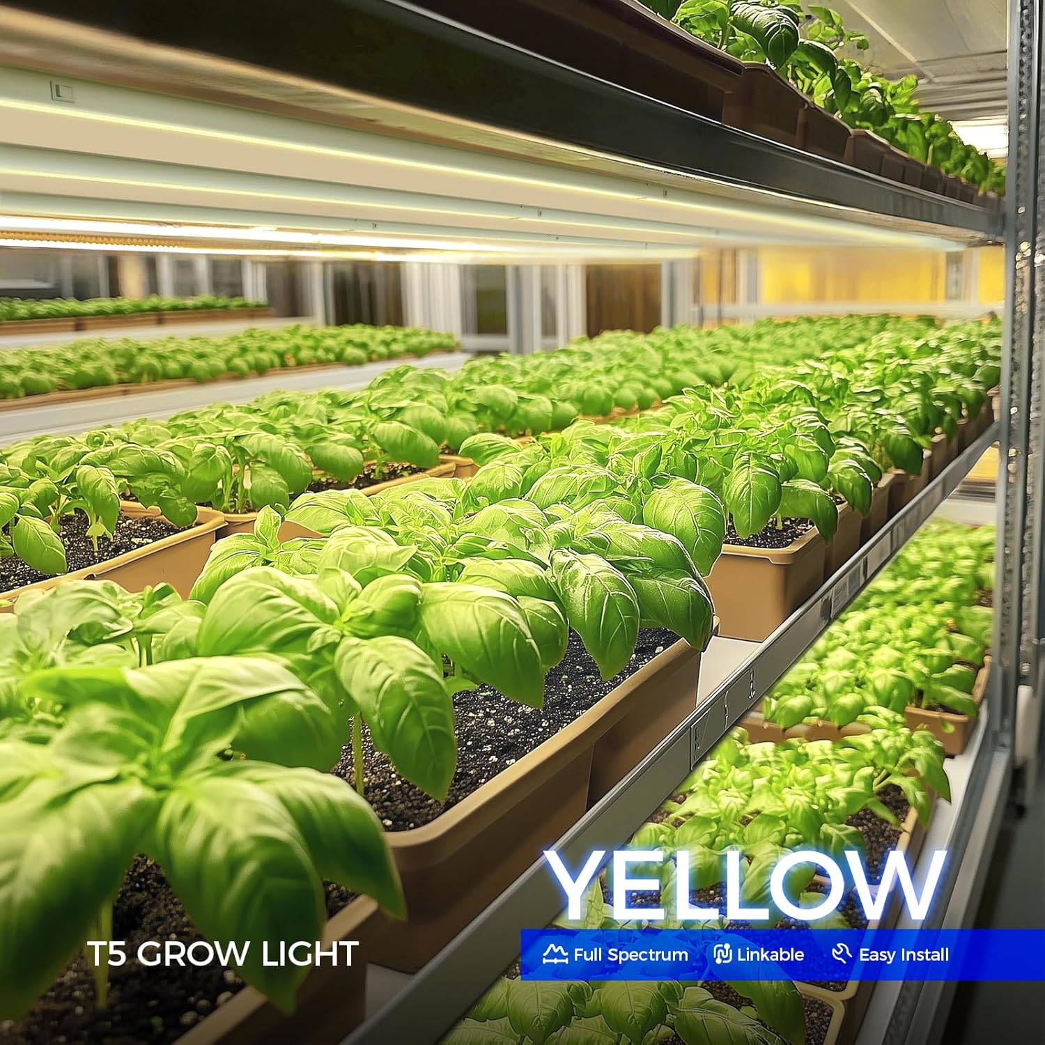 Barrina T5 16W LED Grow Light 3FT Yellow Light | Full Spectrum & Linkable | MI16