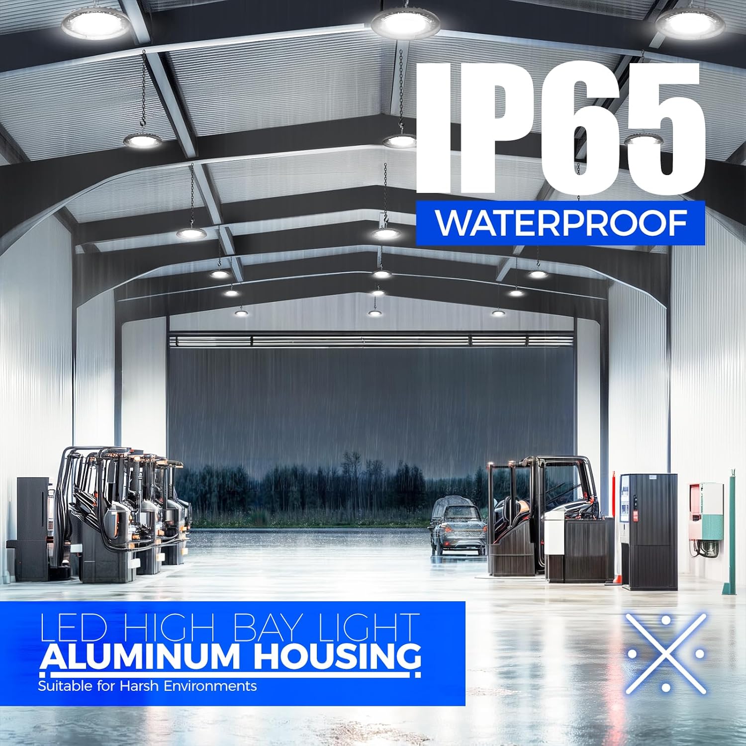 Barrina 150W UFO LED High Bay 5000K 21000LM | 6000V Surge Protection & IP65 Waterproof | BH150