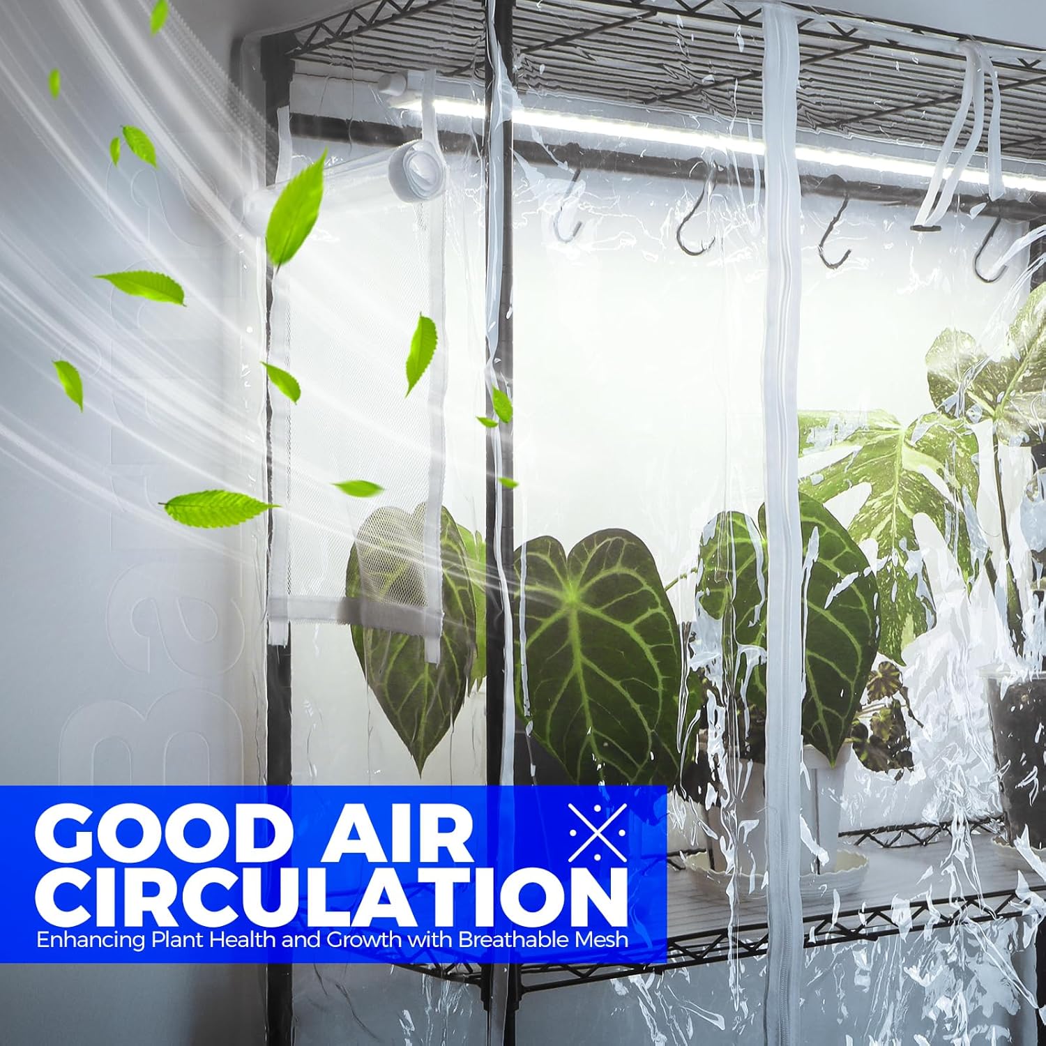 Barrina 4-Tier Plant Stand with 3-Pack T5 36W LED Grow Lights 3FT 5000K | Full Spectrum, Tent & Timer | WI36