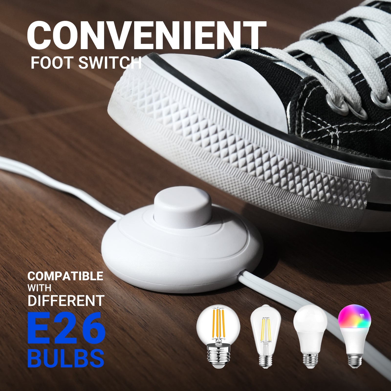 Barrina E26 Bulb LED Uplighting Indoor Spotlight 2700K | Detachable & Foot Switch | UL1B07