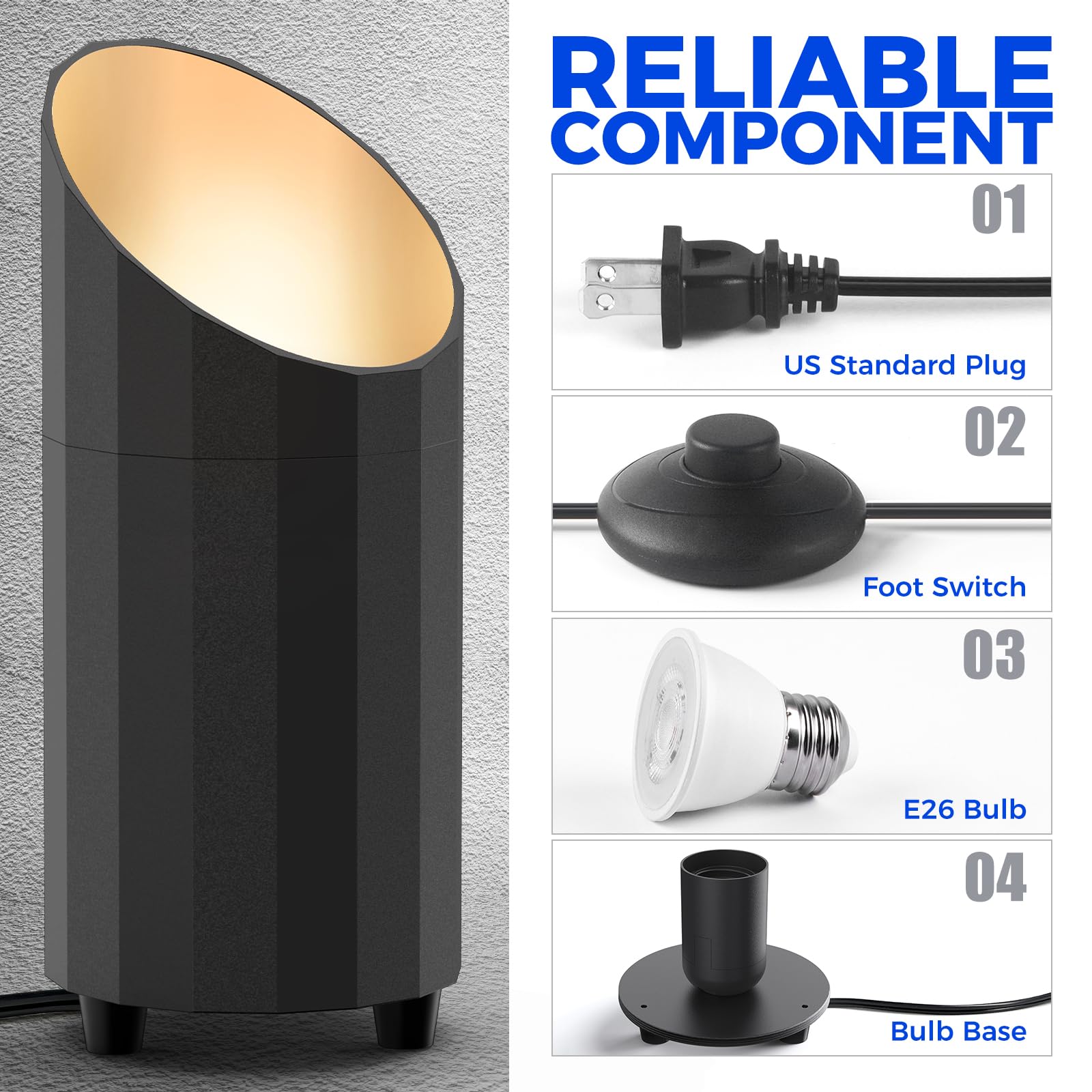 Barrina 5W LED Uplighting Spotlight 2700K | Detachable & Foot Switch | UL1B07