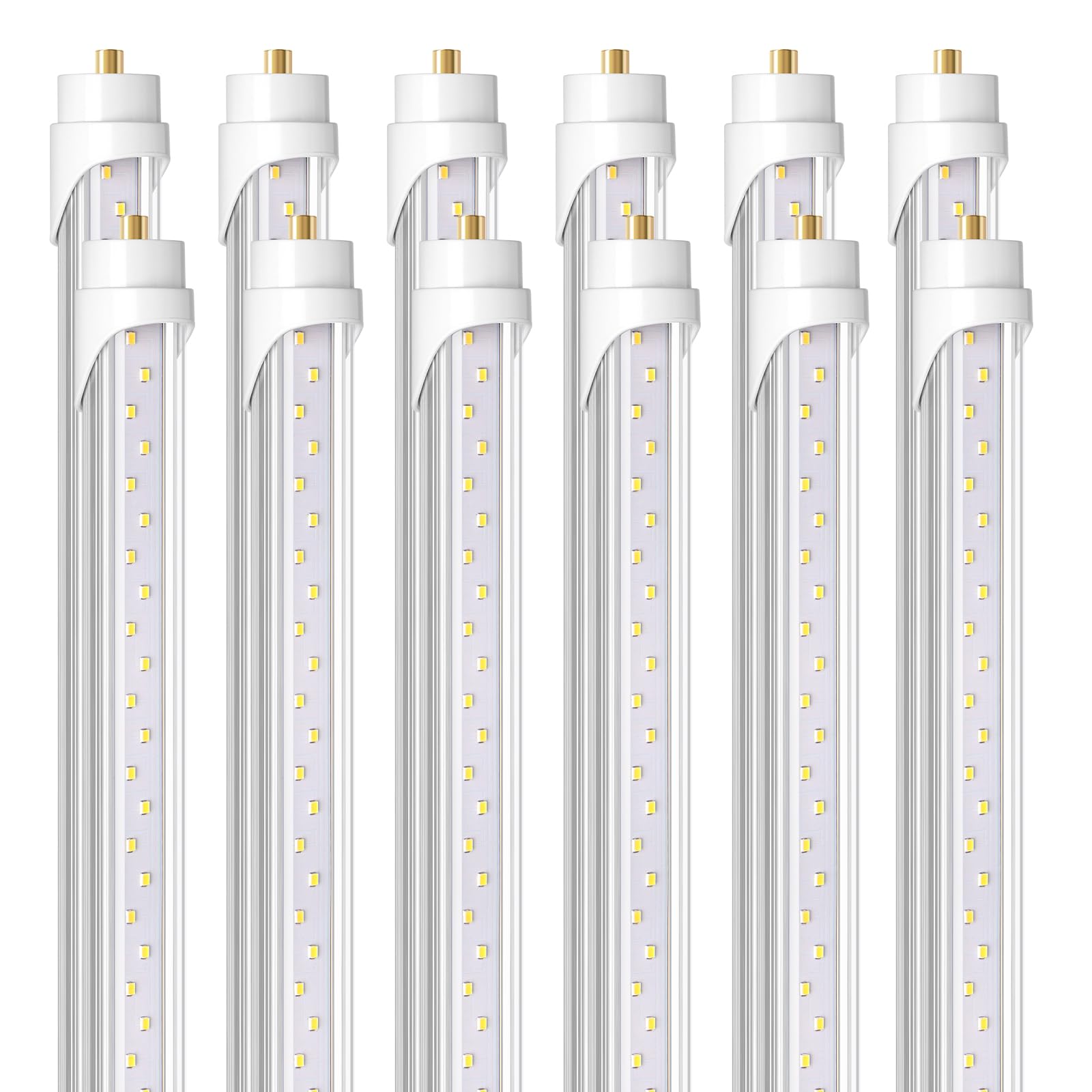 Barrina T8 44W LED Tube Lights 8FT 5000K 5000LM | Replacement for Fluorescent Tubes & CLear Cover | TBX44