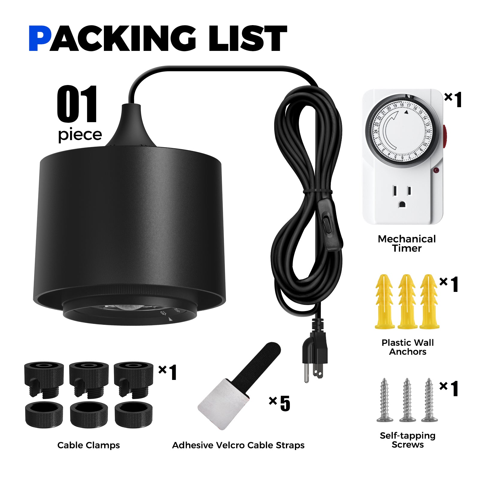 Barrina TR40 40W LED Grow Lights 5000K | Full Spectrum, Hanging & Timer | TR-40