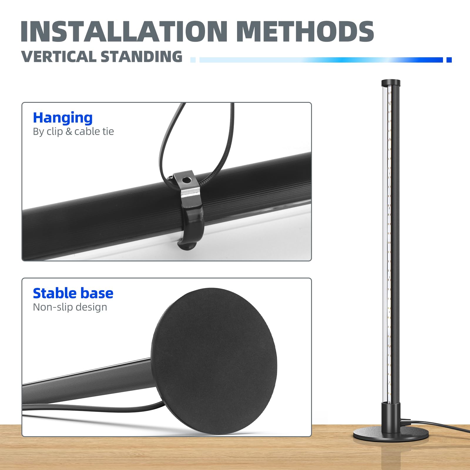 Barrina T10 20W LED Standing Grow Light 2FT 3000K+6500K+660nm | Full Spectrum | T1020