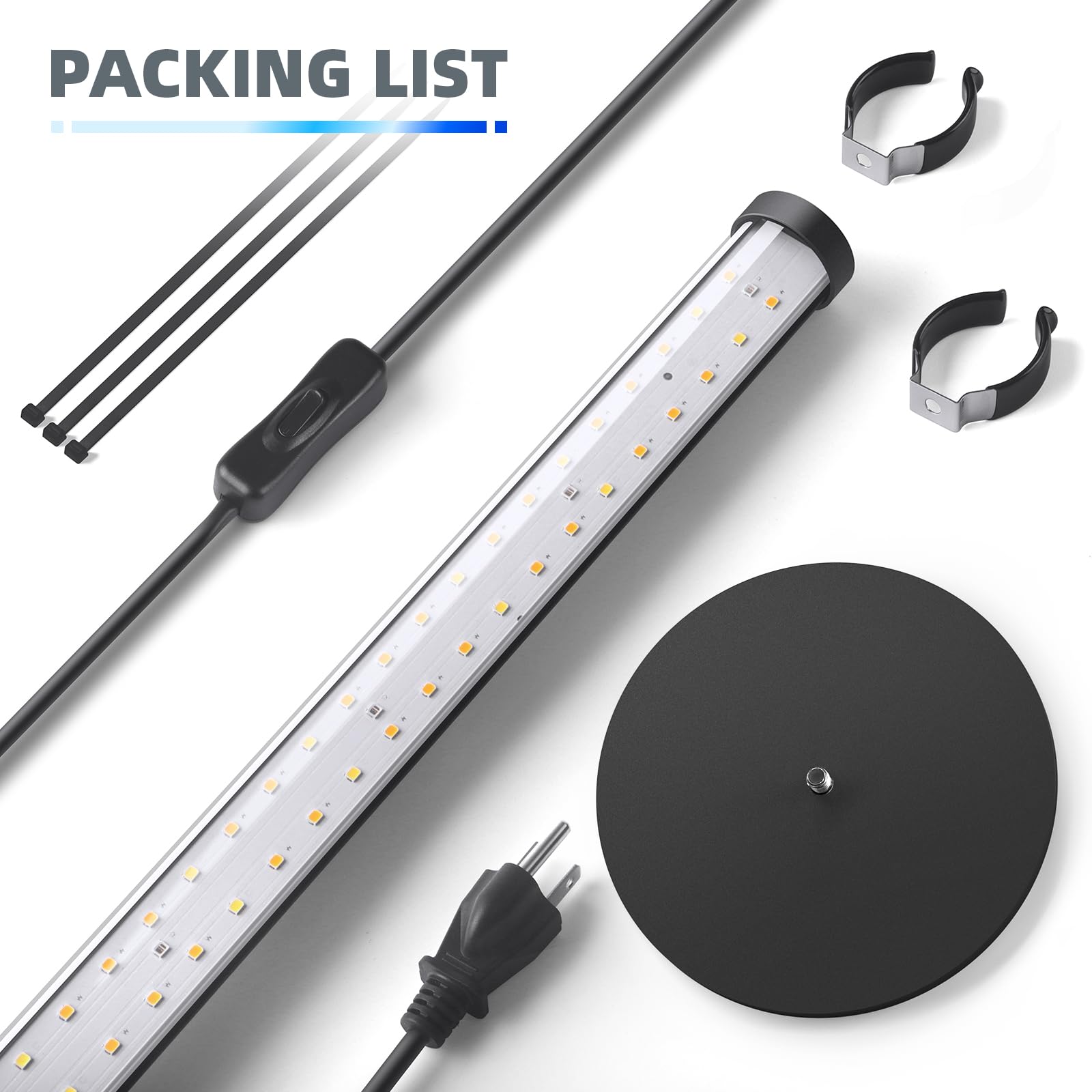 Barrina T10 20W LED Standing Grow Light 2FT 3000K+6500K+660nm | Full Spectrum | T1020