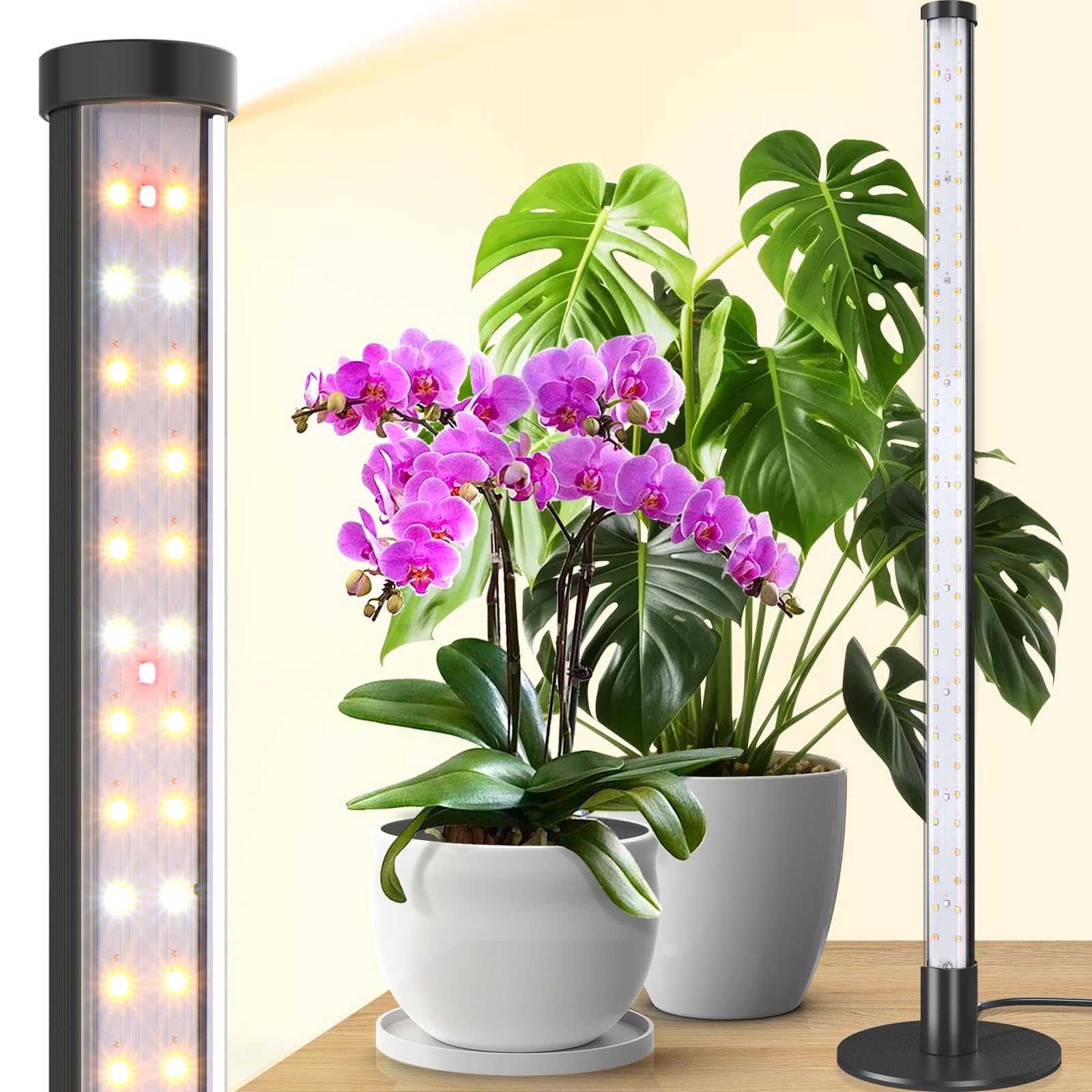 Barrina T10 20W LED Standing Grow Light 2FT 3000K+6500K+660nm | Full Spectrum & Vertical | T1020