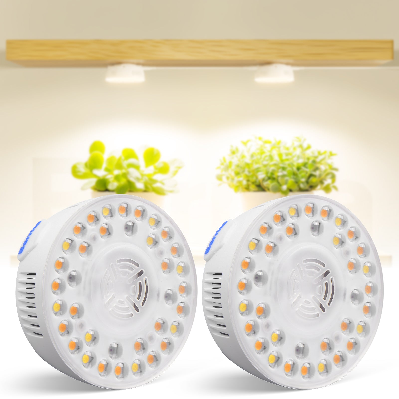Barrina Orbgrow 9W LED Puck Grow Lights 3000K+6500K+660nm | Full Spectrum, Magnetic & Linkable | OG09