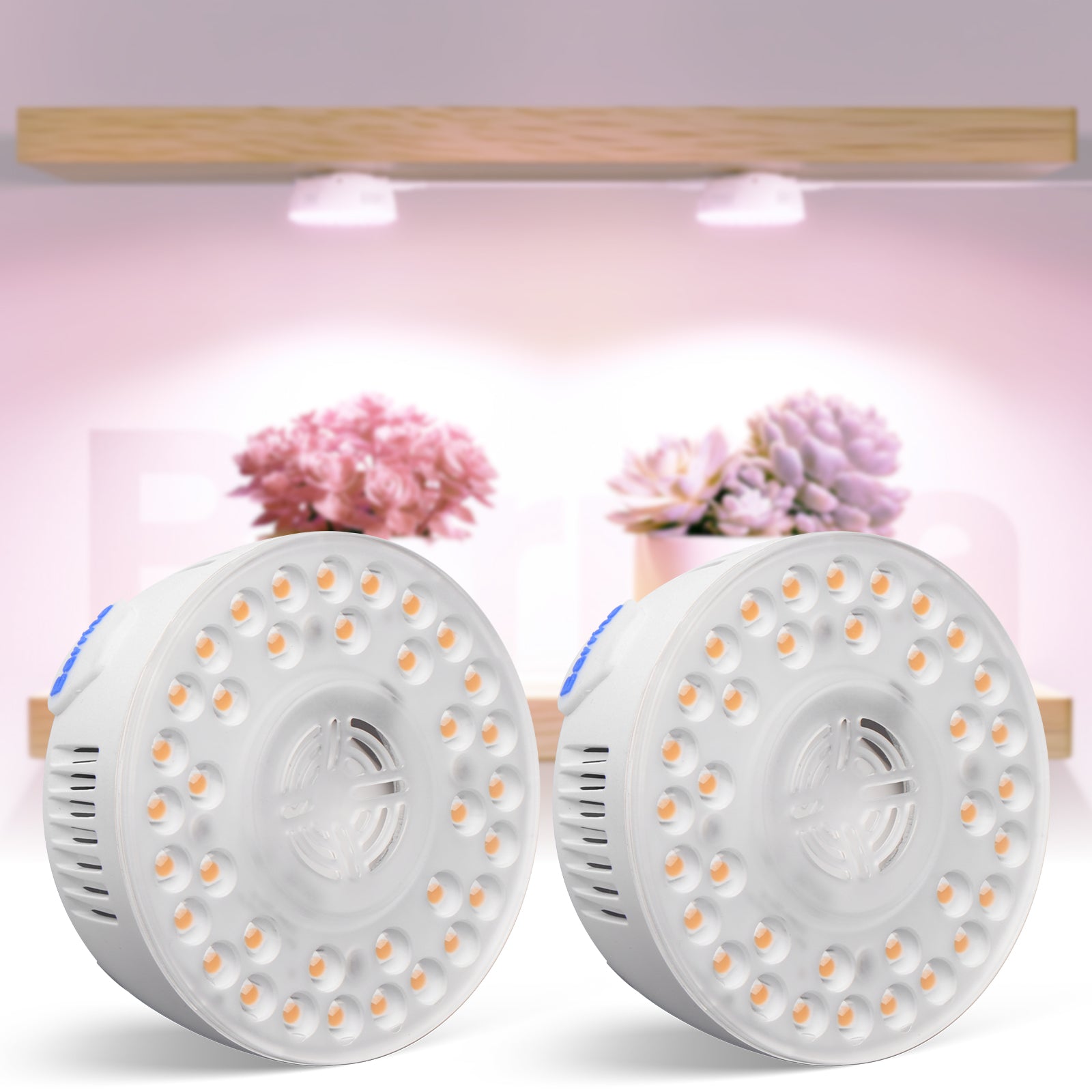 Barrina Orbgrow 9W LED Puck Grow Lights Pinkish White | Full Spectrum, Magnetic & Linkable | OG09