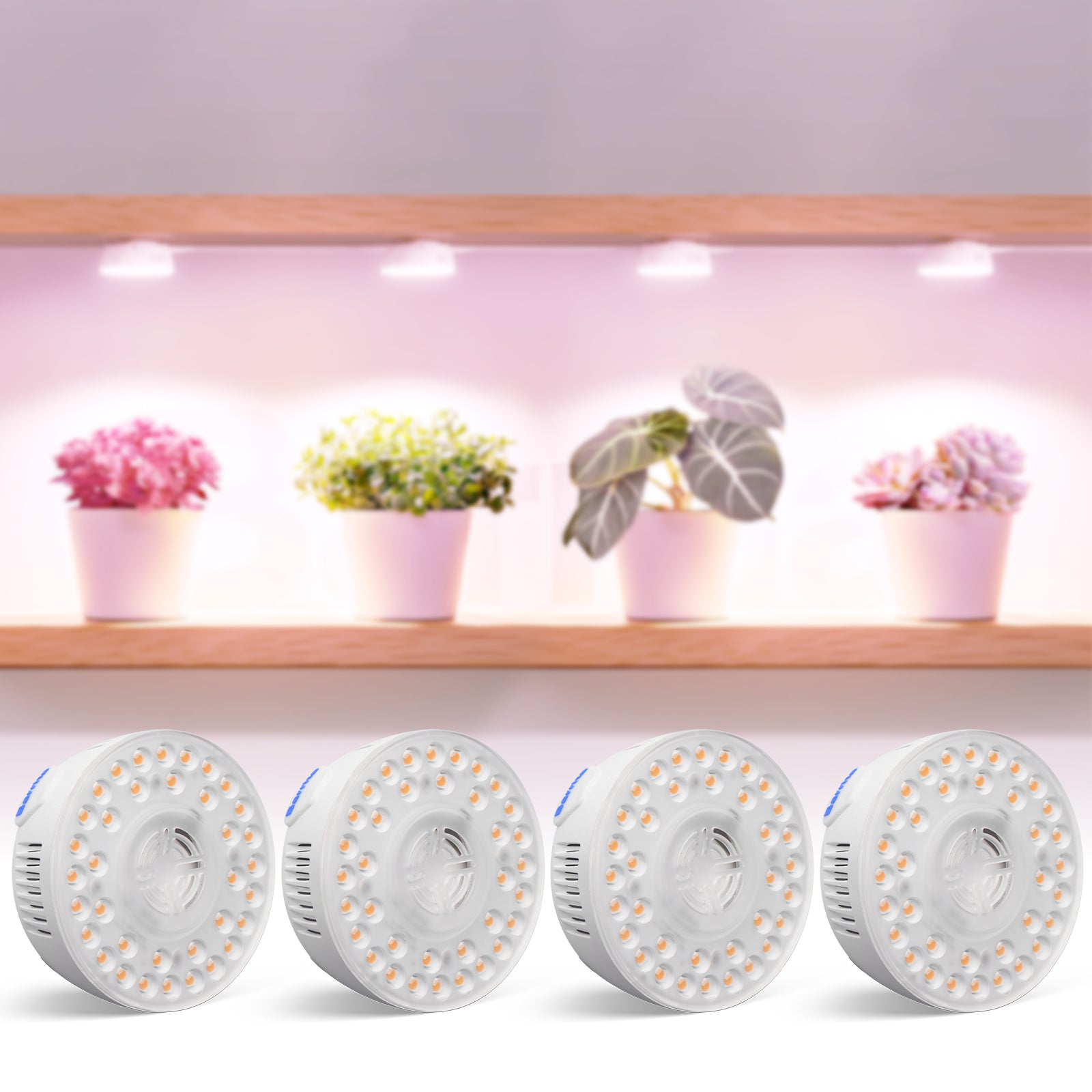 Barrina Orbgrow 9W LED Puck Grow Lights Pinkish White | Full Spectrum, Magnetic & Linkable | OG09