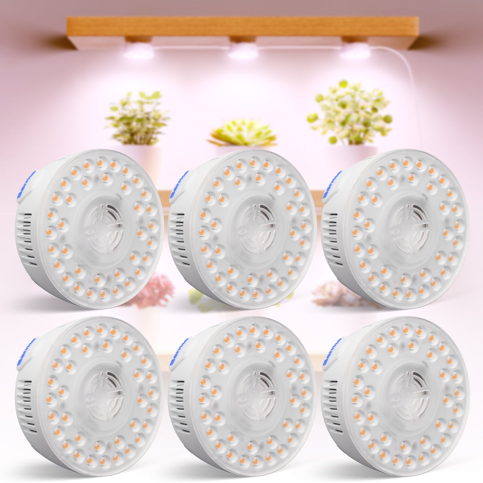 Barrina Orbgrow 9W LED Puck Grow Lights Pinkish White | Full Spectrum, Magnetic & Linkable | OG09