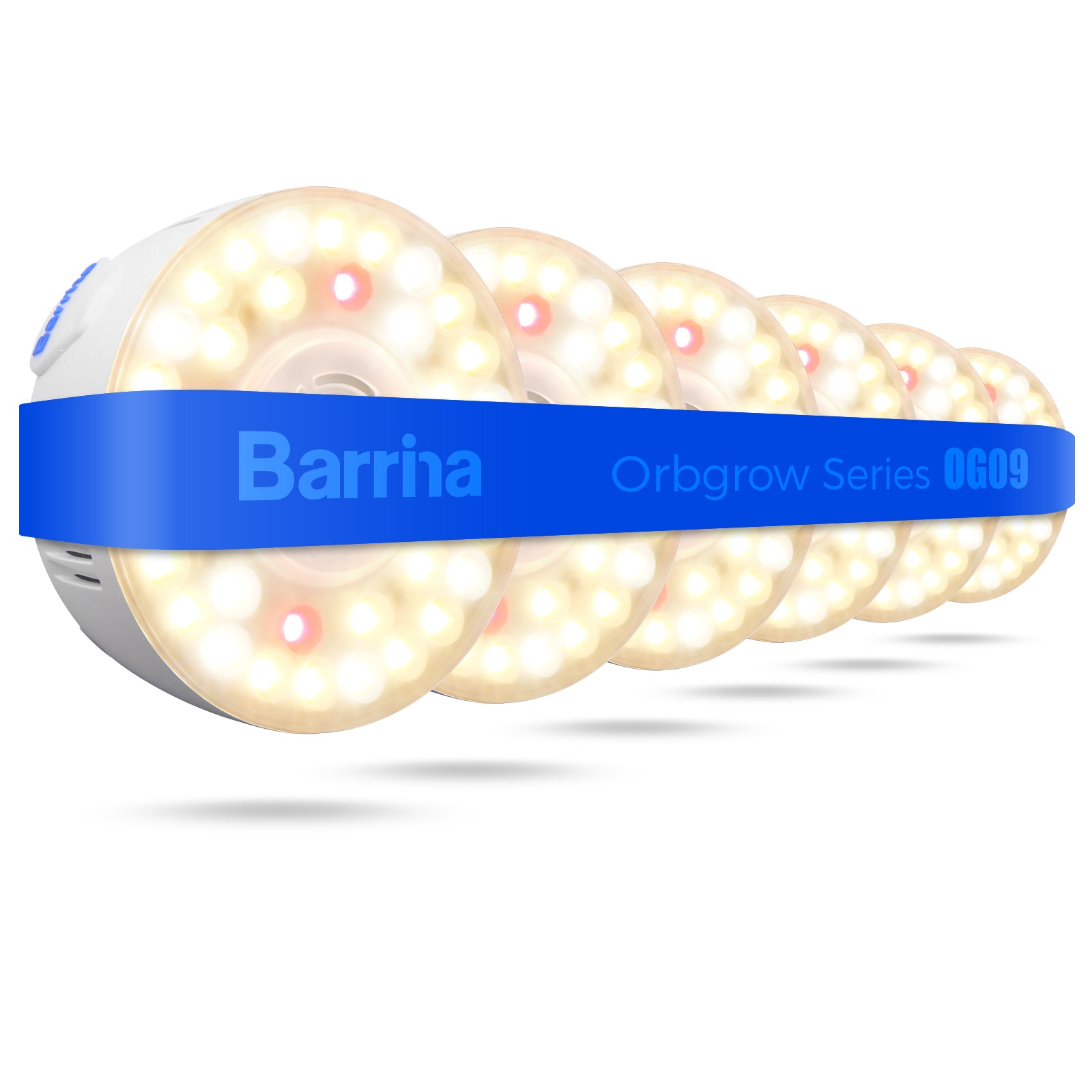 Barrina Orbgrow 9W LED Puck Grow Lights 3000K+6500K+660nm | Full Spectrum, Magnetic & Linkable | OG09