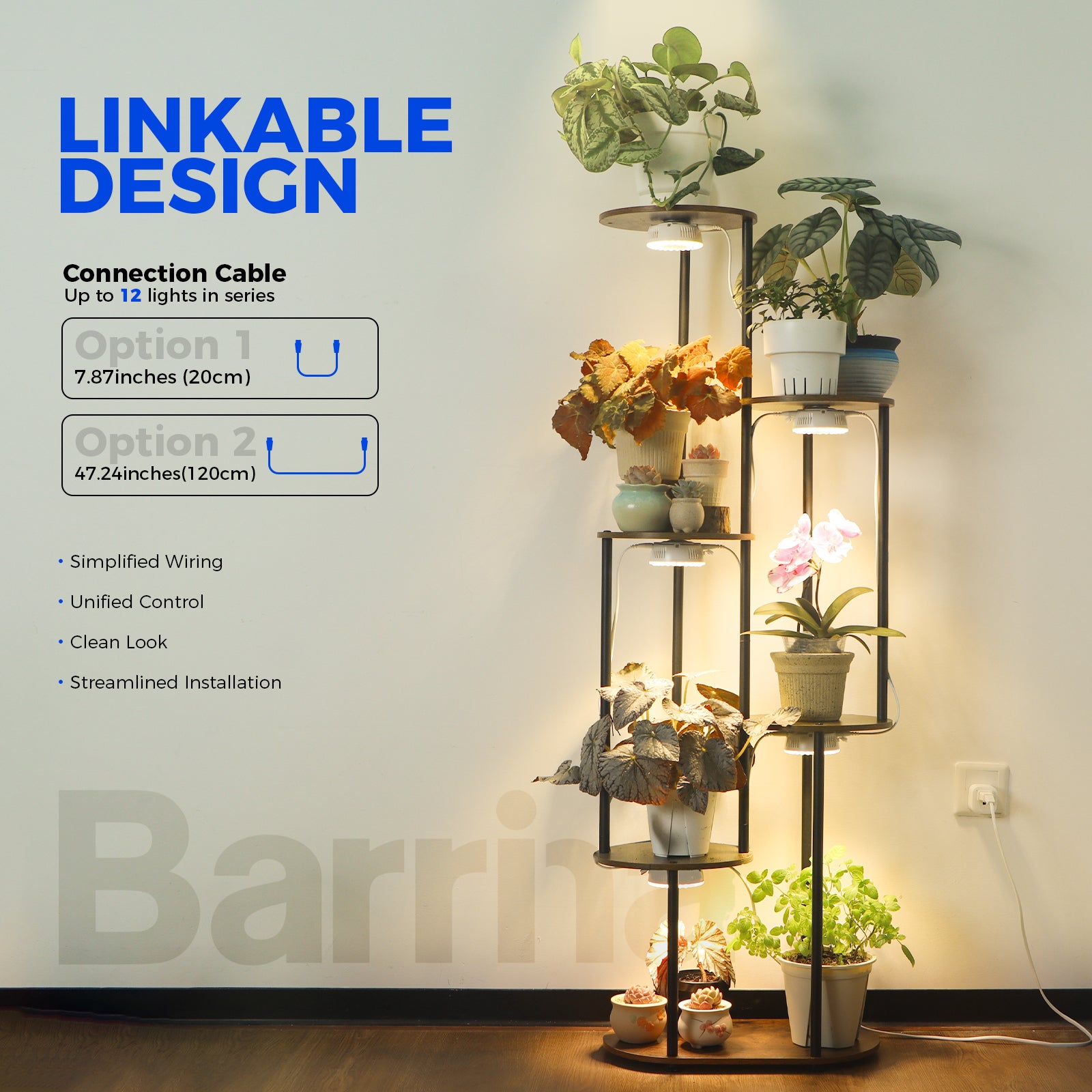 Barrina Orbgrow 9W LED Puck Grow Lights 3000K+6500K+660nm | Full Spectrum, Magnetic, Timer, Dimmable & Linkable | OG09