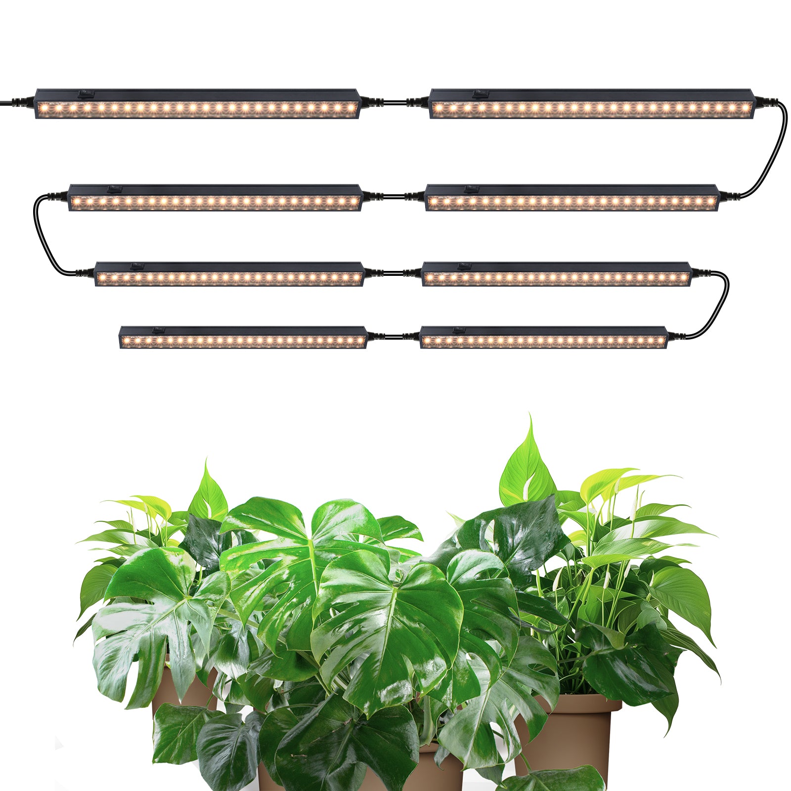 Barrina T5 5W LED Grow Lights 1FT Yellow Light 8 Pack | Magnetic Installation & Linkable | NC05