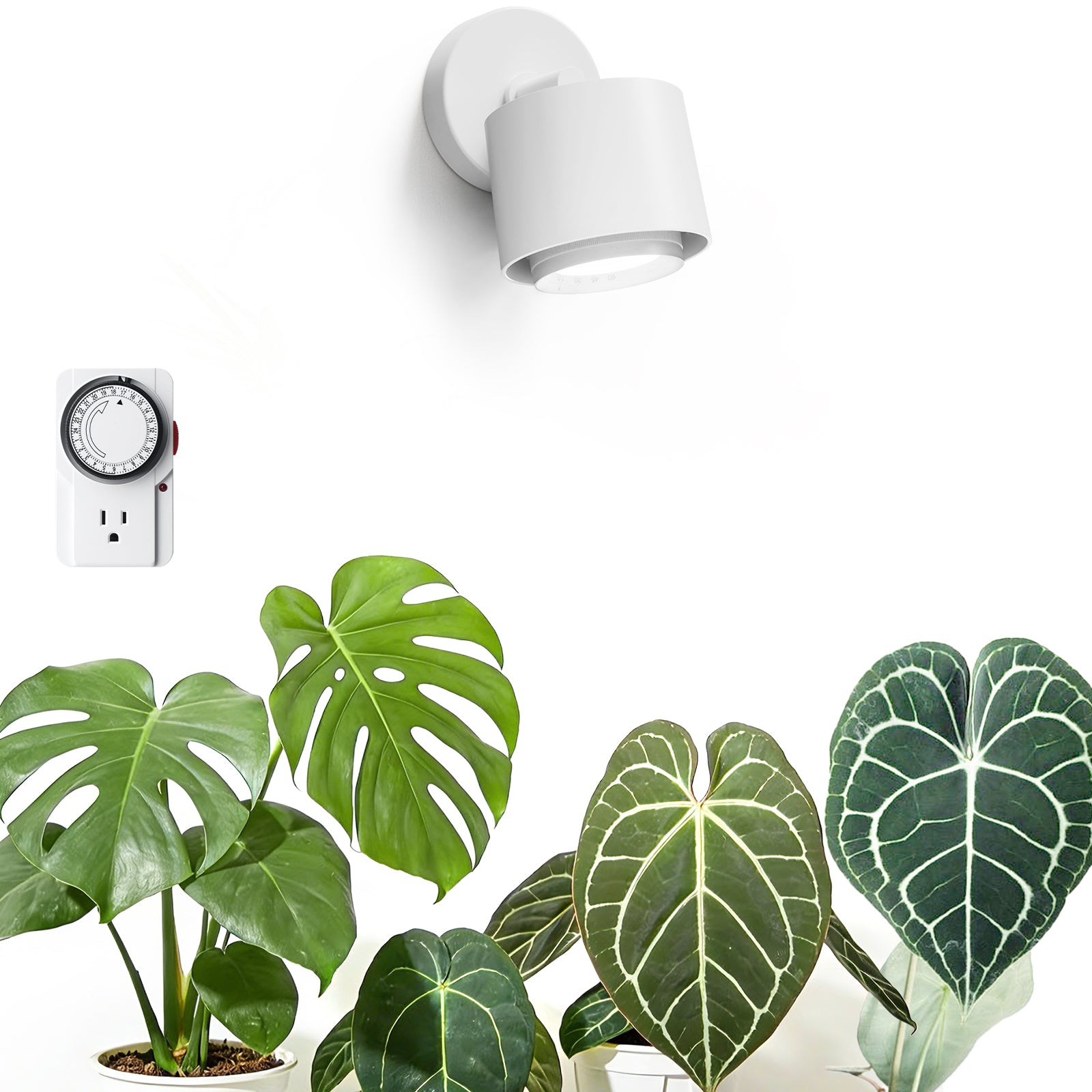 Barrina TR40a 40W LED Grow Lights 5000K | Full Spectrum, Mounted & Timer | TR40a (White)