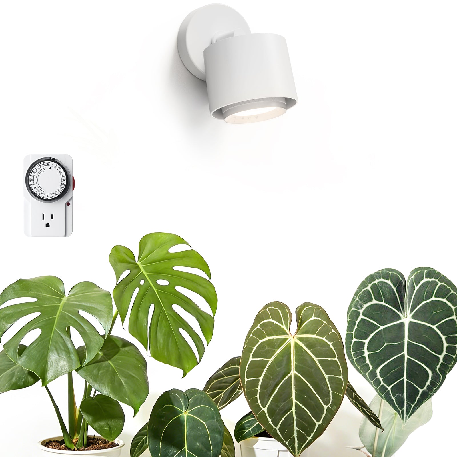 Barrina TR40a 40W LED Grow Lights 4000K | Full Spectrum, Mounted & Timer | TR40a (White)