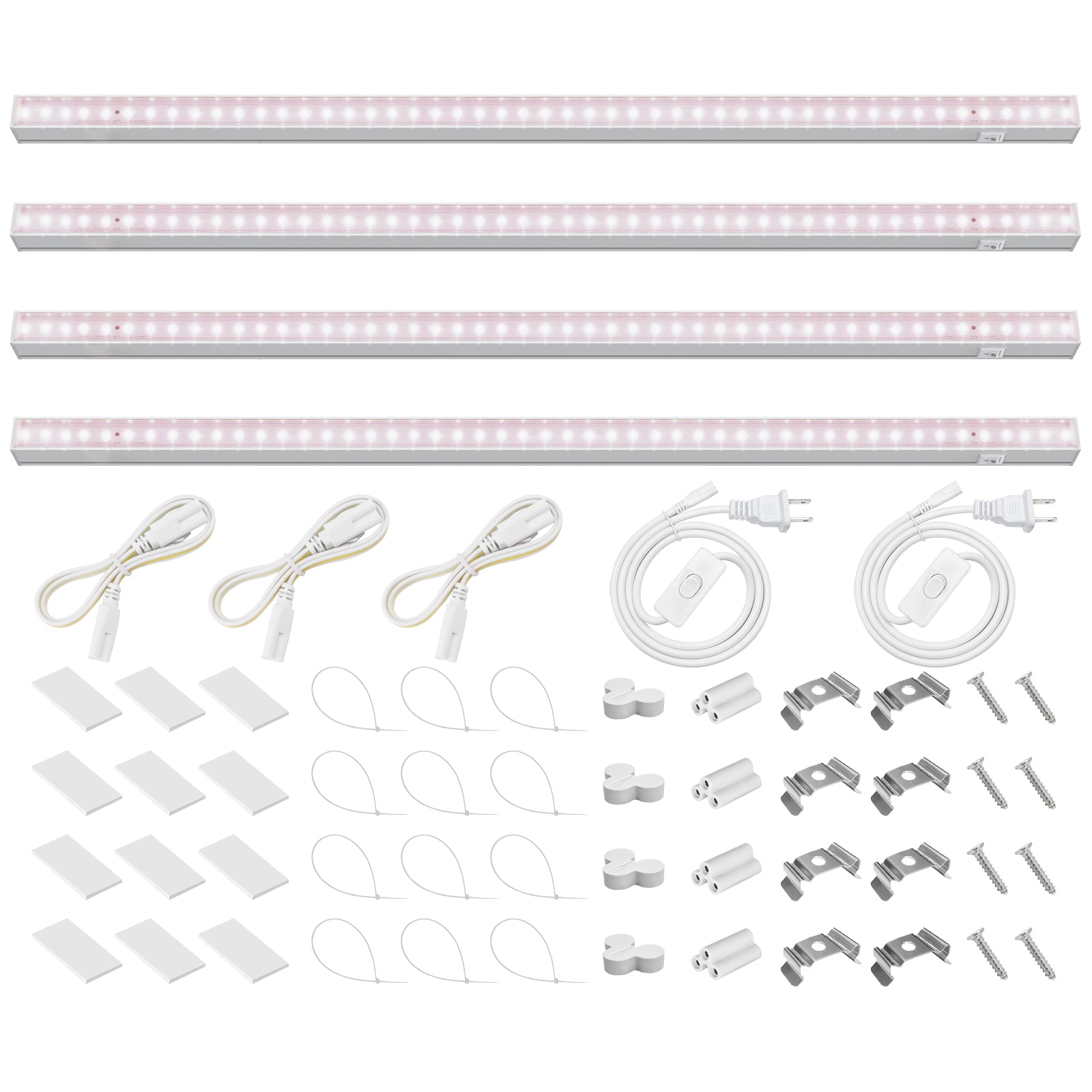 Barrina T5 10W LED Grow Lights 2FT Pinkish White 4 Pack | Linkable | MF10