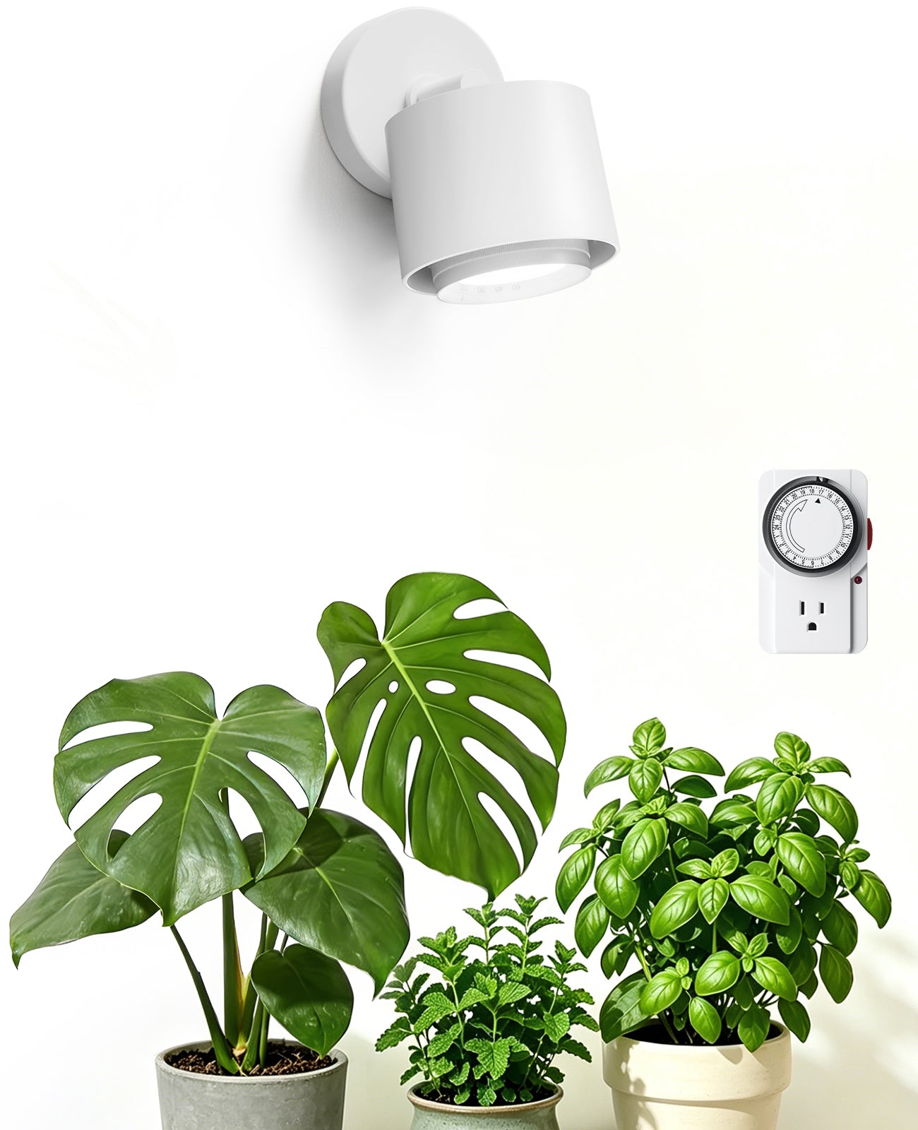 Barrina TR40a 40W LED Grow Lights 5000K | Full Spectrum, Mounted & Timer | TR40a (White)