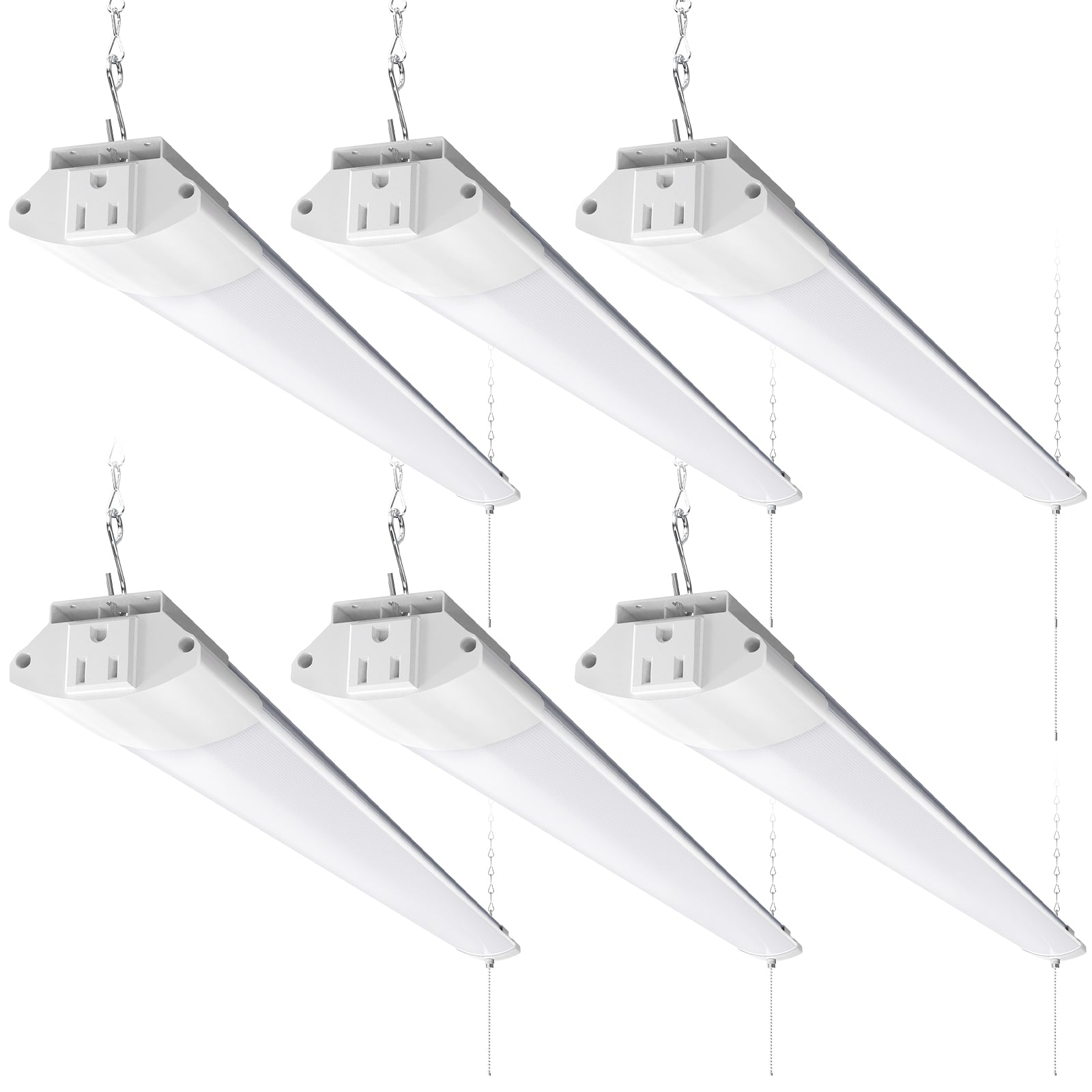 Barrina 84W LED Shop Lights 4FT 5000K 10000LM | Hanging, Linkable & Power Plug Cords | BS84