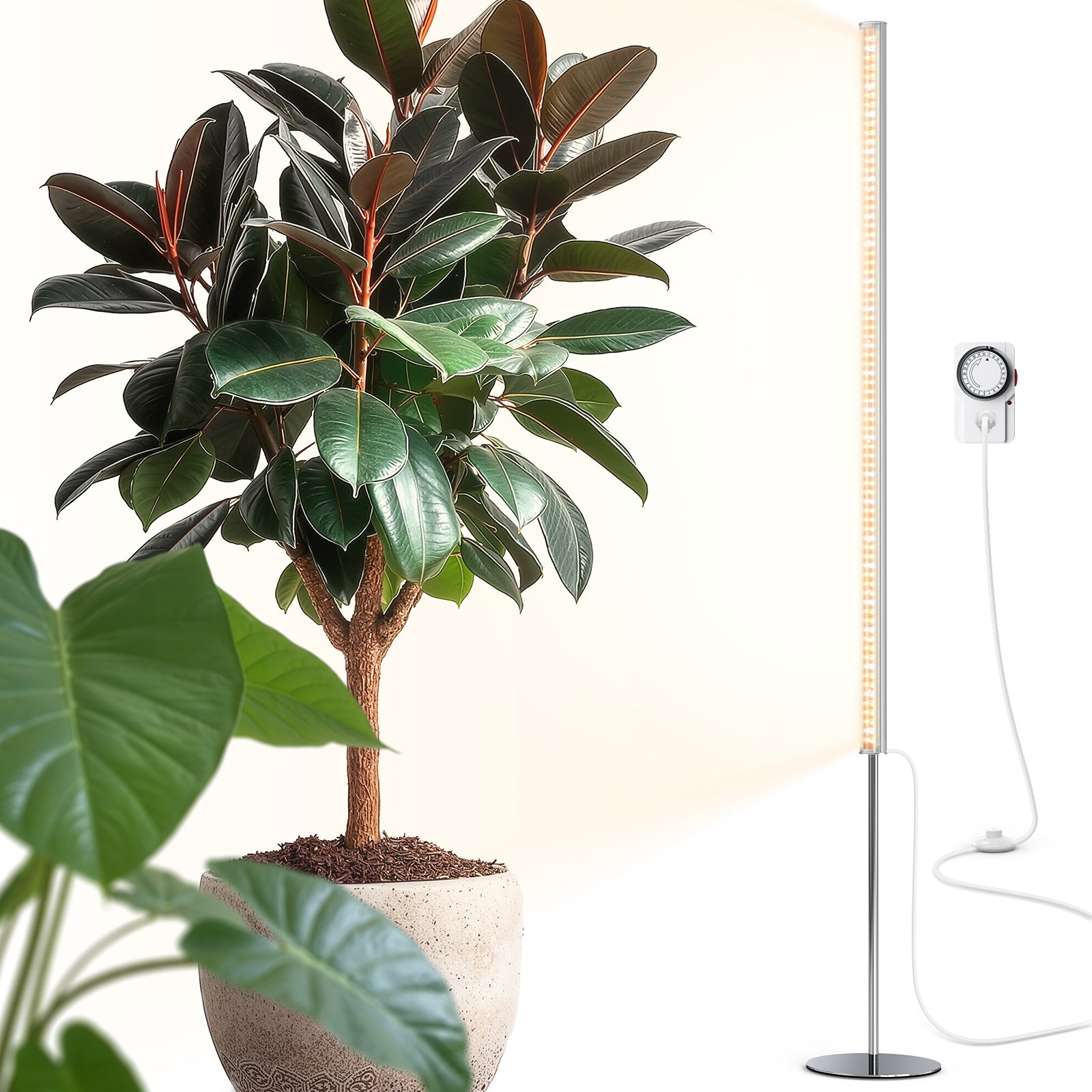 Barrina T1S 65W LED Standing Grow Light 5FT-5.6FT 3000K+6500K+660nm | Full Spectrum & Timer | K10R65