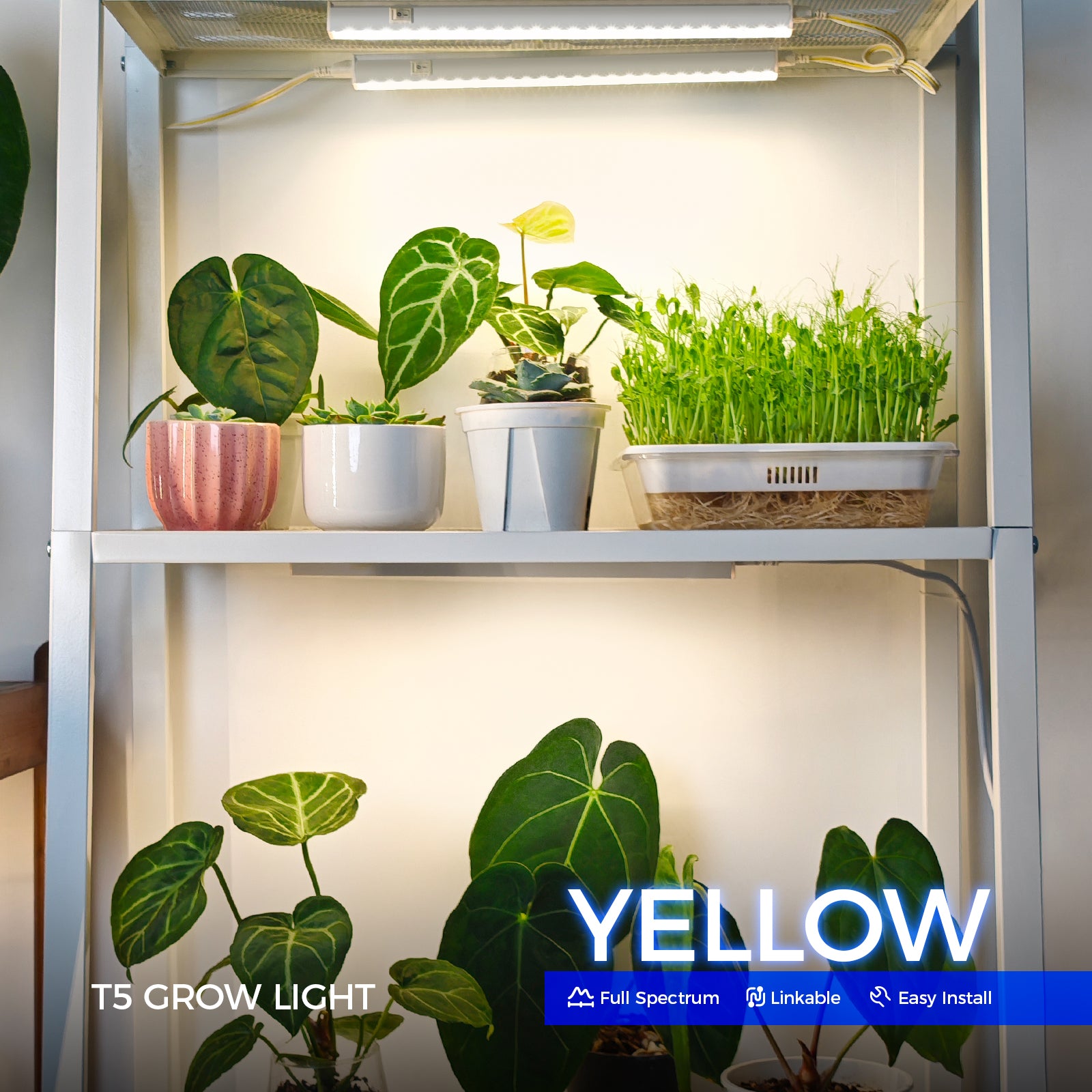Barrina T5 5W LED Grow Lights 1FT Yellow Light | Linkable | MC05