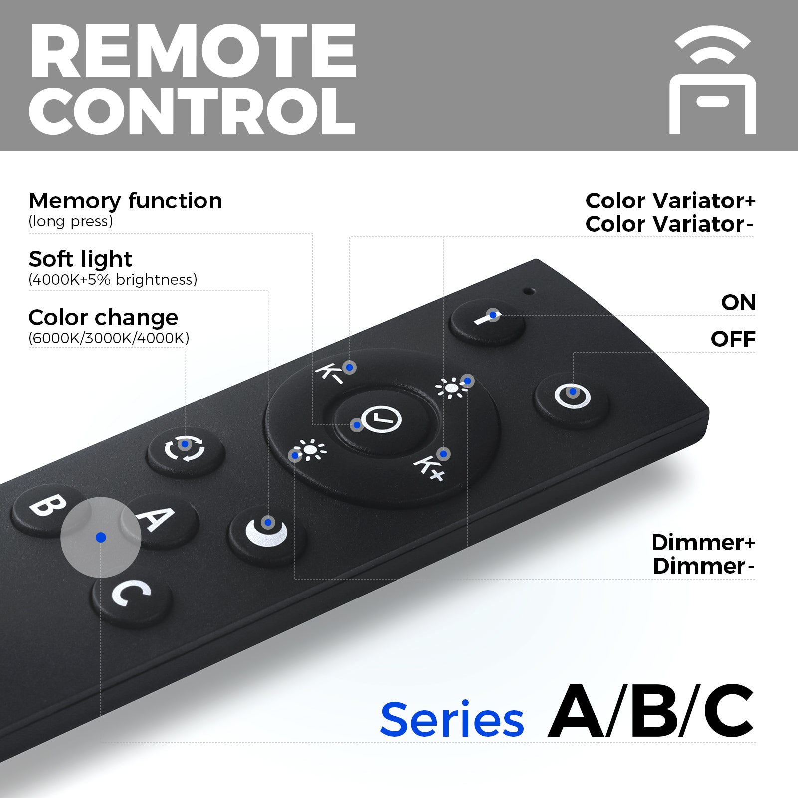 Barrina 7566 Remote Series 2nd-Generation 50W LED Linear Lights 4FT 3000K - 6000K 5800LM | Seamless Connection & Color Changing