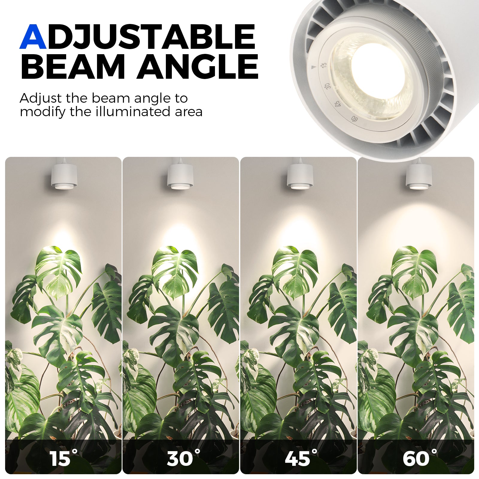 Barrina TR40 40W LED Grow Lights 4000K | Full Spectrum, Hanging & Timer | TR40 (White)