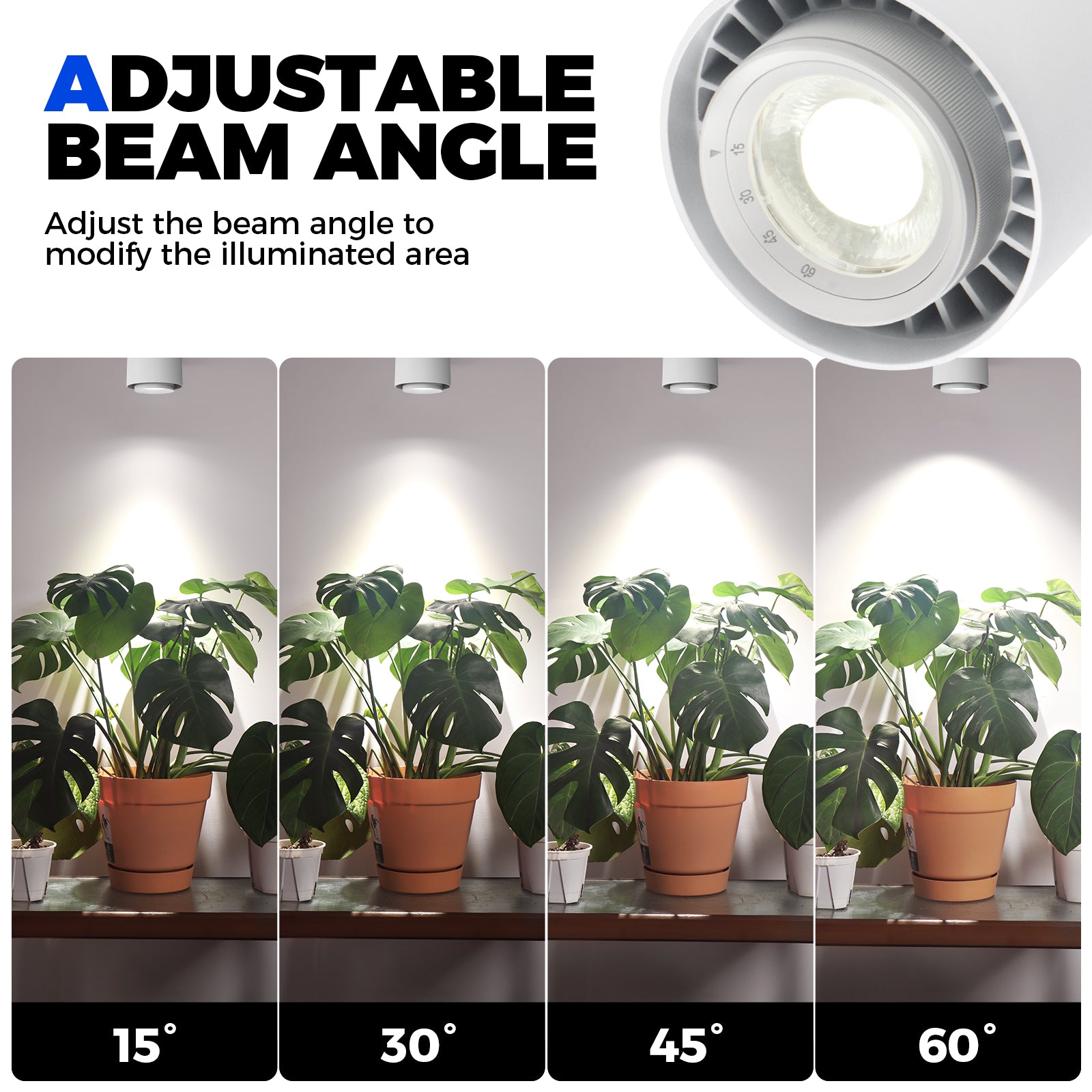 Barrina TR40c 3 x 40W LED Grow Lights 5000K | Full Spectrum, Ceiling Track & Timer | TR-40c