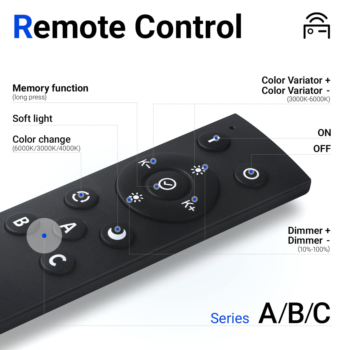 Barrina 9975 Remote Series 4nd-Generation 60W LED Linear Lights 4FT 3000K - 6000K 5900LM | Seamless Connection & Color Changing
