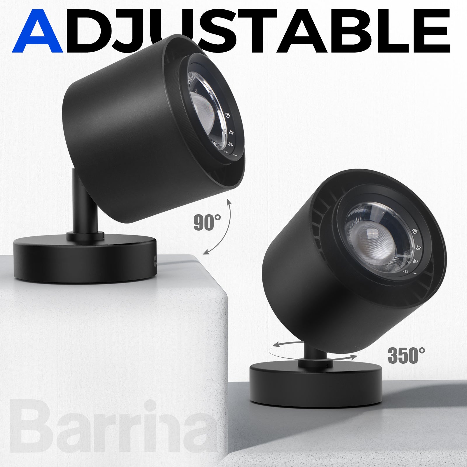 Barrina TR40a 40W LED Grow Lights 4000K | Full Spectrum, Mounted & Timer | TR40a (Black)