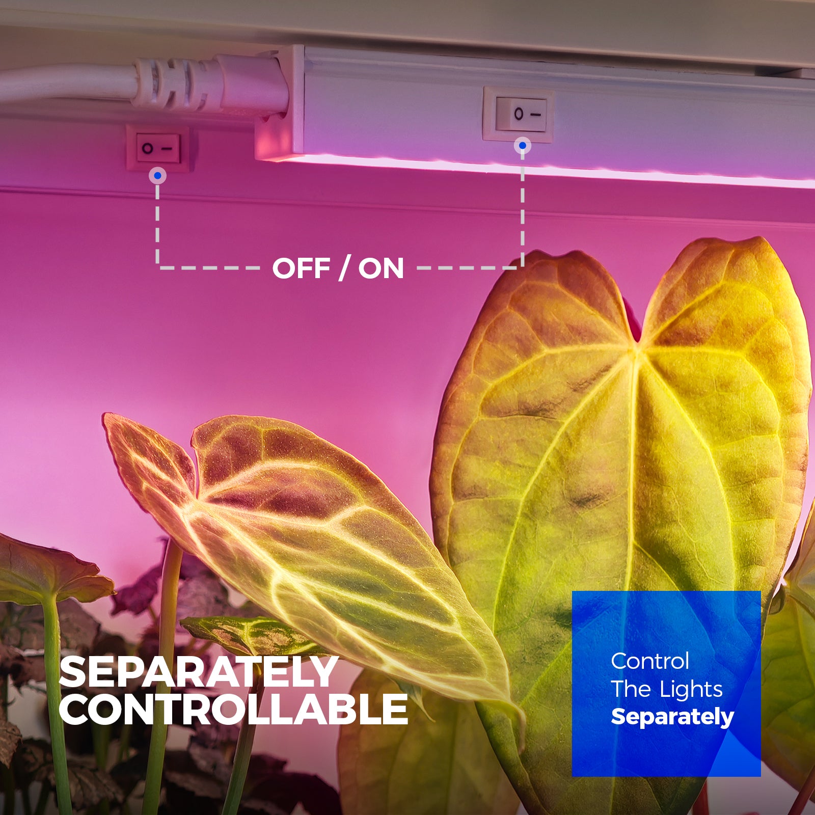 Barrina T5 10W LED Grow Lights 2FT Pink Light | Linkable | MF10