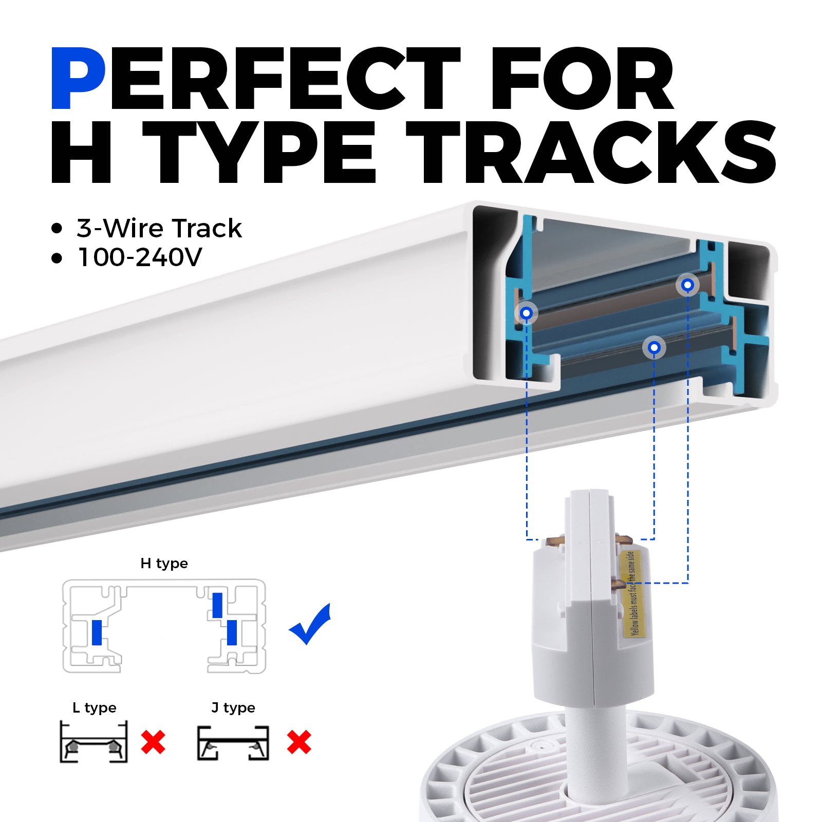 Barrina TR40c 3 x 40W LED Grow Lights 5000K | Full Spectrum, Ceiling Track & Timer | TR-40c