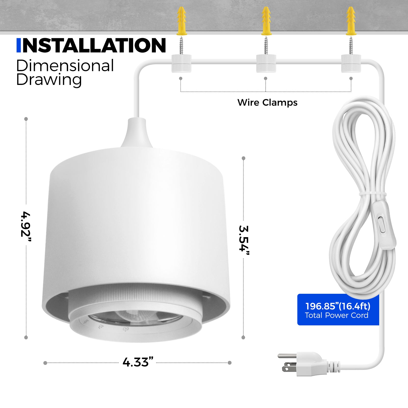 Barrina TR40 40W LED Grow Lights 5000K | Full Spectrum, Hanging & Timer | TR40 White