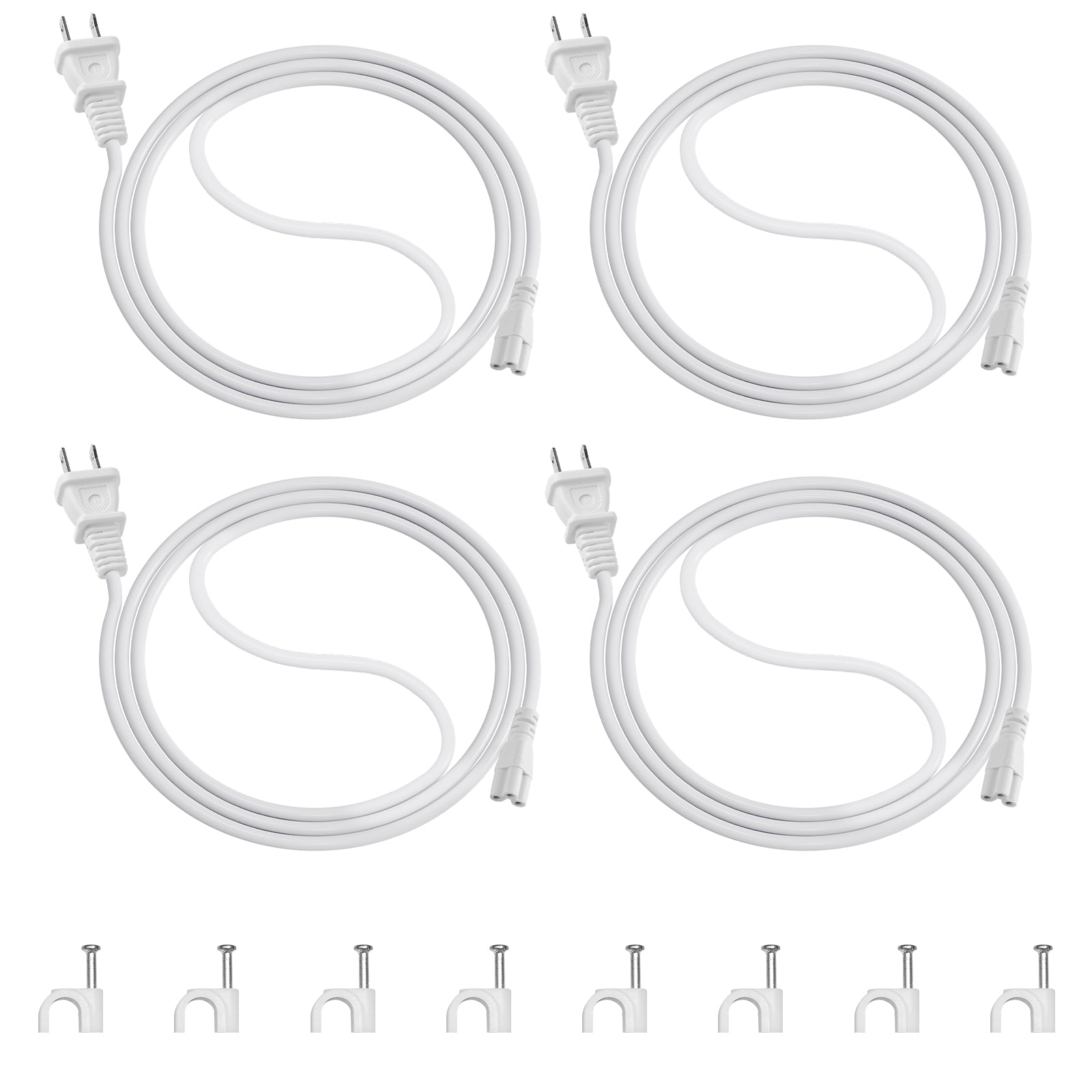 Power Extension Cords for T5 Grow Lights | 2 Prong Plug