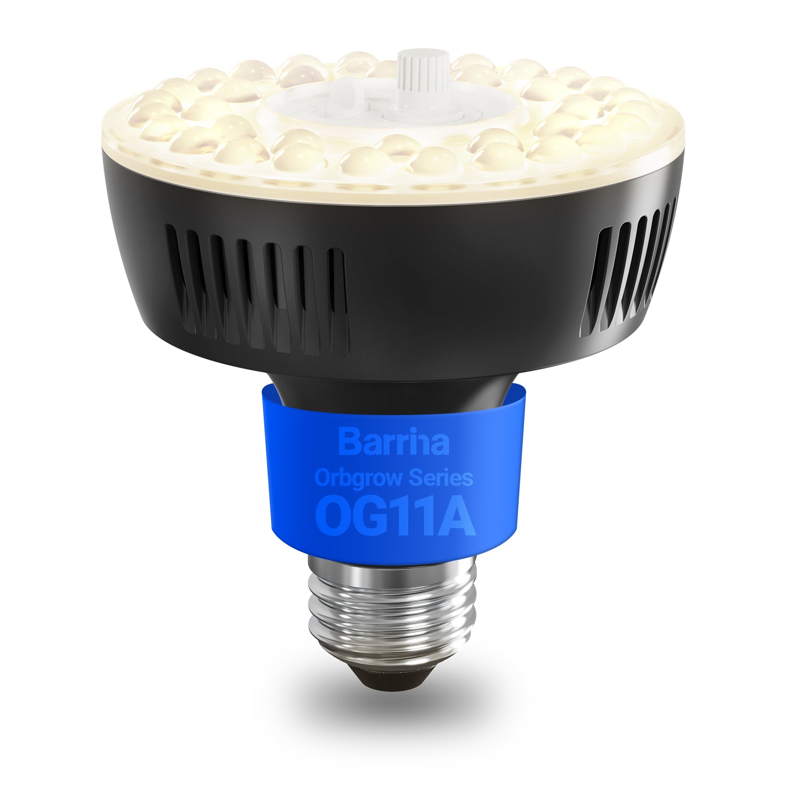 Barrina Orbgrow 11W LED Grow Light Bulb 4000K | Full Spectrum, Dimmable, Timer & E26 Base | OG11A (Black)