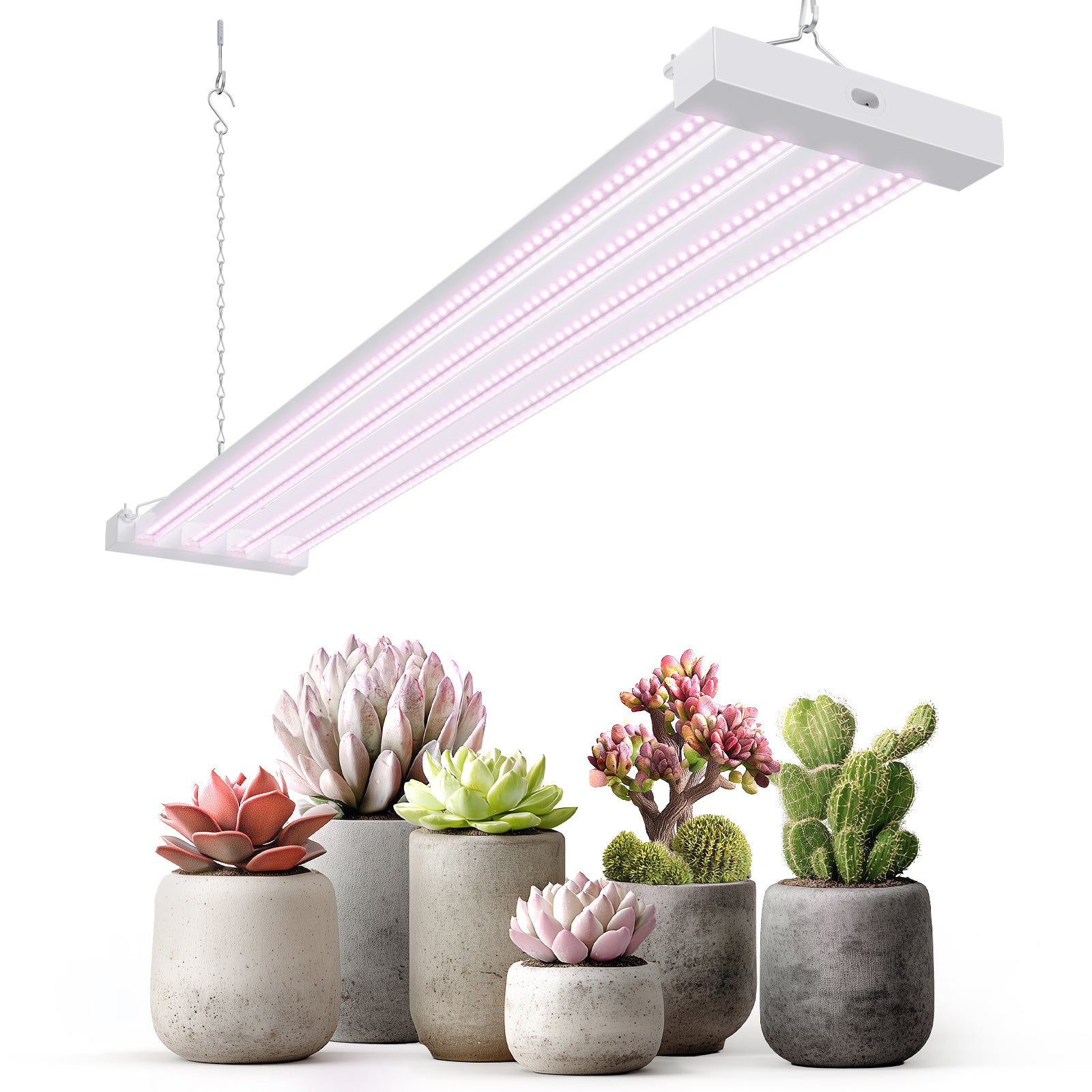 Barrina TX-L63 63W LED Grow Lights 3FT Pinkish White | Full Spectrum & Linkable | TX-L63