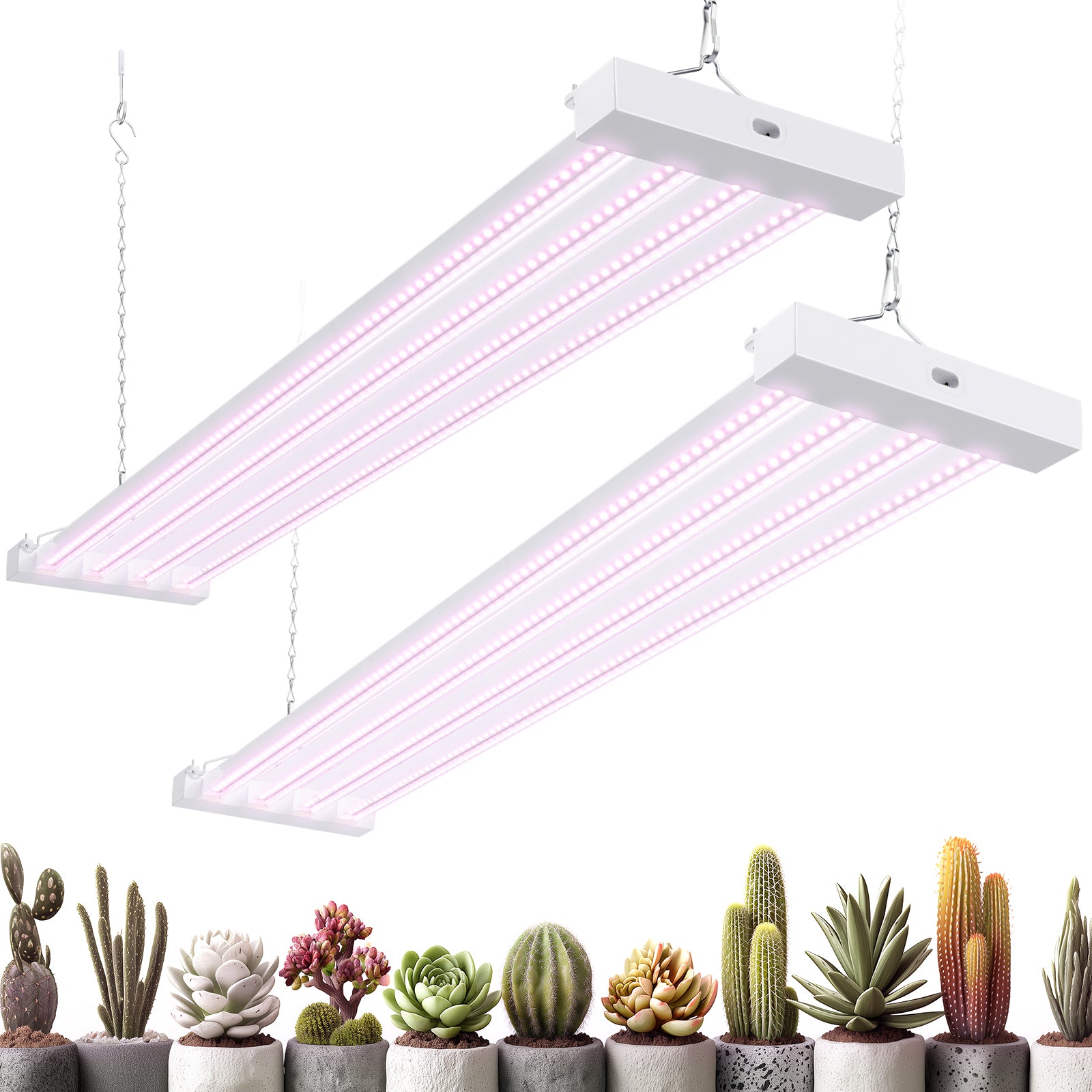 Barrina TX-L63 63W LED Grow Lights 3FT Pinkish White | Full Spectrum & Linkable | TX-L63