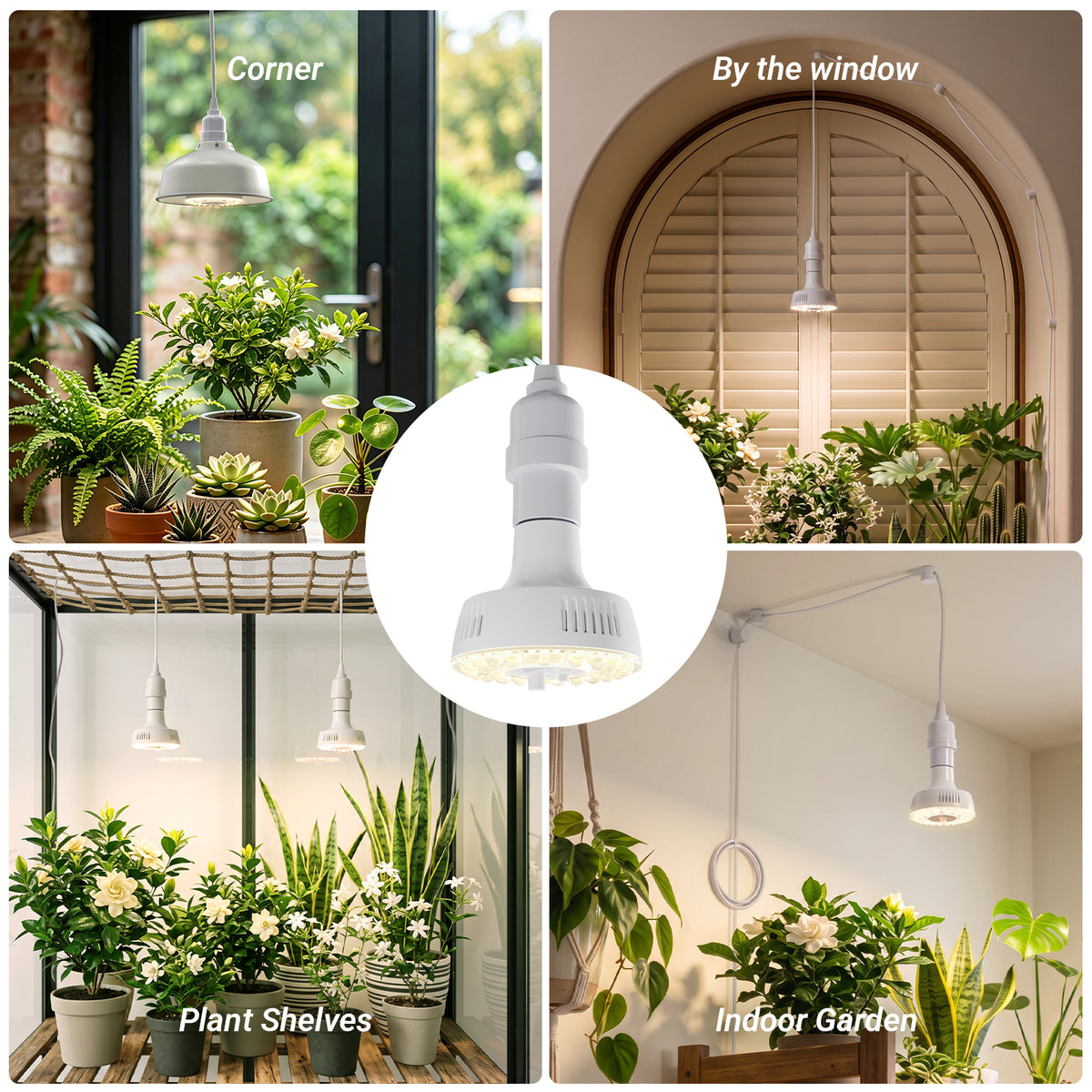 Barrina Orbgrow 11W LED Grow Light Bulb 4000K | Full Spectrum,Dimmable,Timer & E26 Base | OG11D (White)