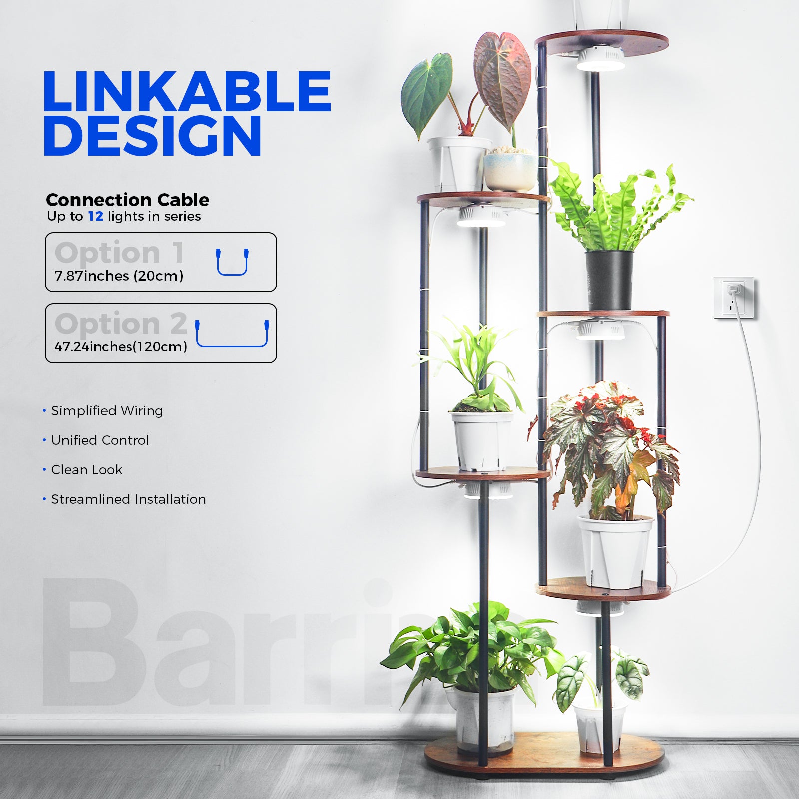 Barrina Orbgrow 9W LED Puck Grow Lights 5000K | Full Spectrum & Magnetic & Linkable with Timer & Dimmable | OG09