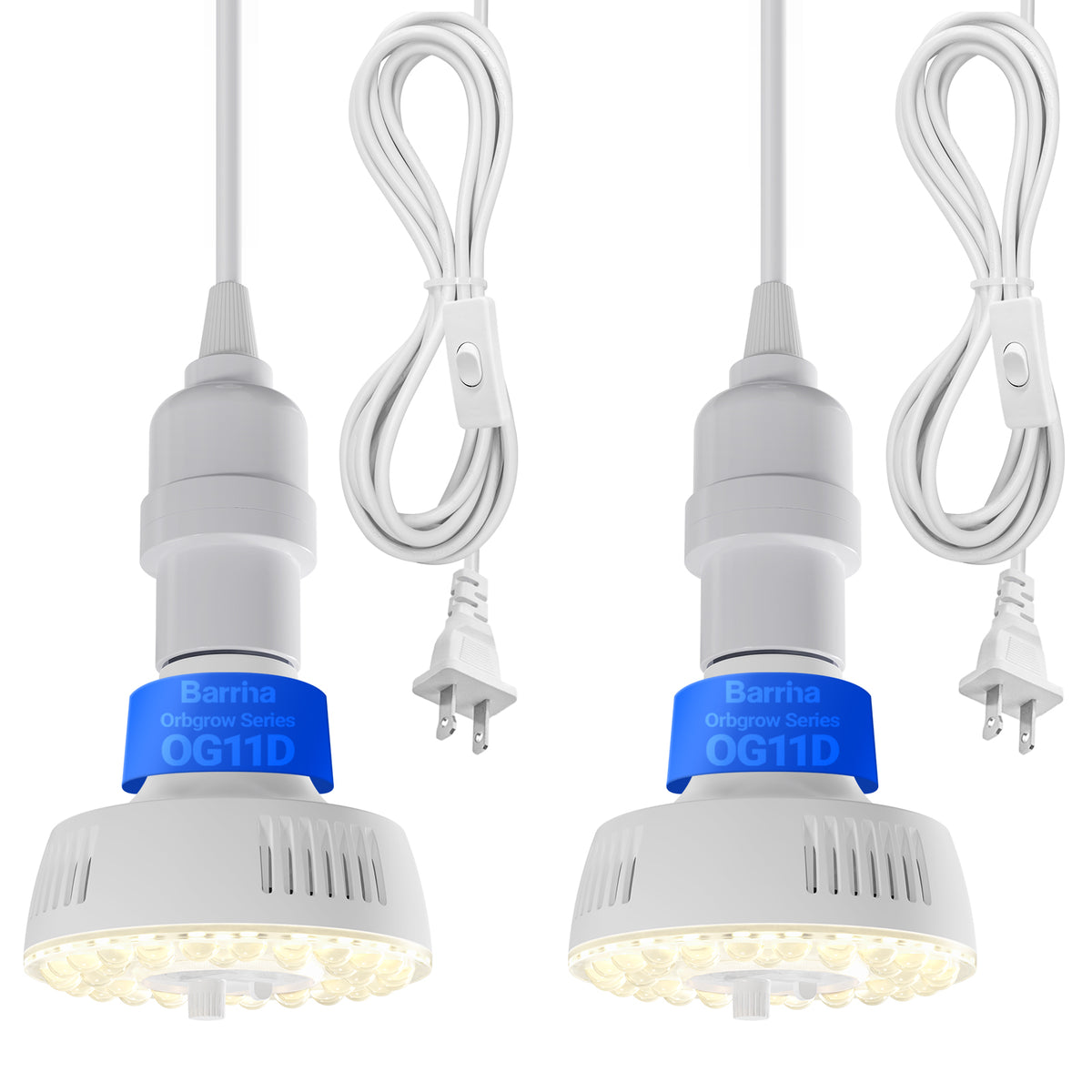 Barrina Orbgrow 11W LED Grow Light Bulb 4000K | Full Spectrum,Dimmable,Timer & E26 Base | OG11D (White)