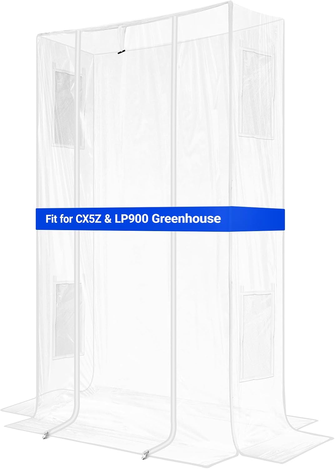 Indoor Greenhouse Tent 36.2 × 14.2 ×67IN 2 Ventilation Windows Zippered EVA Plant Stand Cover | For Fit Barrina CX5Z/LP900 59.1IN Height Plant Stand