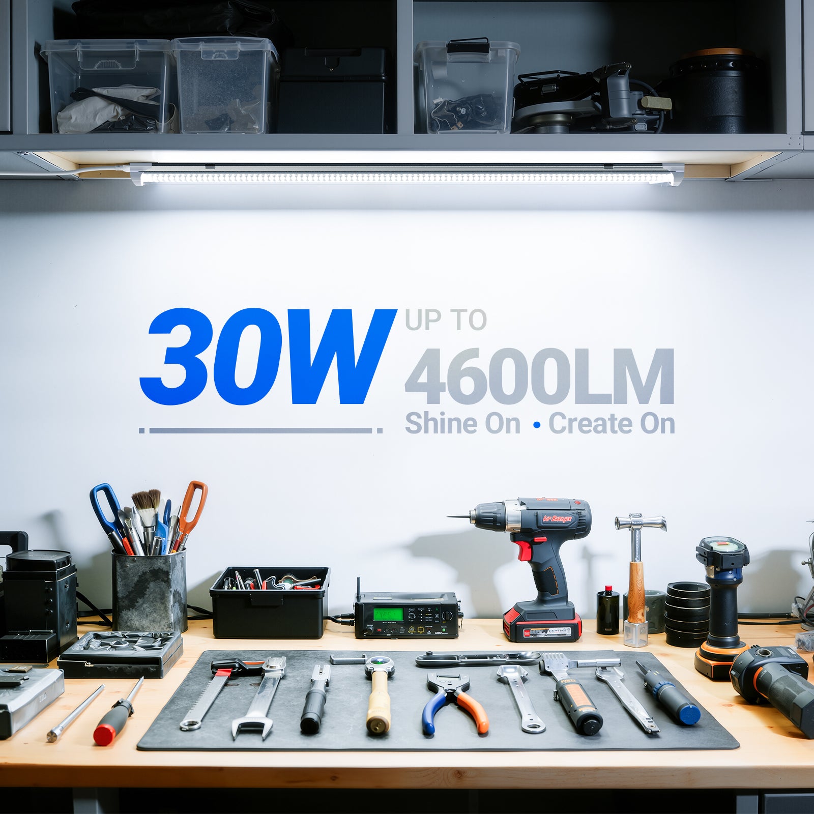 Barrina T8 30W LED Shop Lights 3FT 5400K  4600KM | Clear Cover & V Shape Tube | BAI30