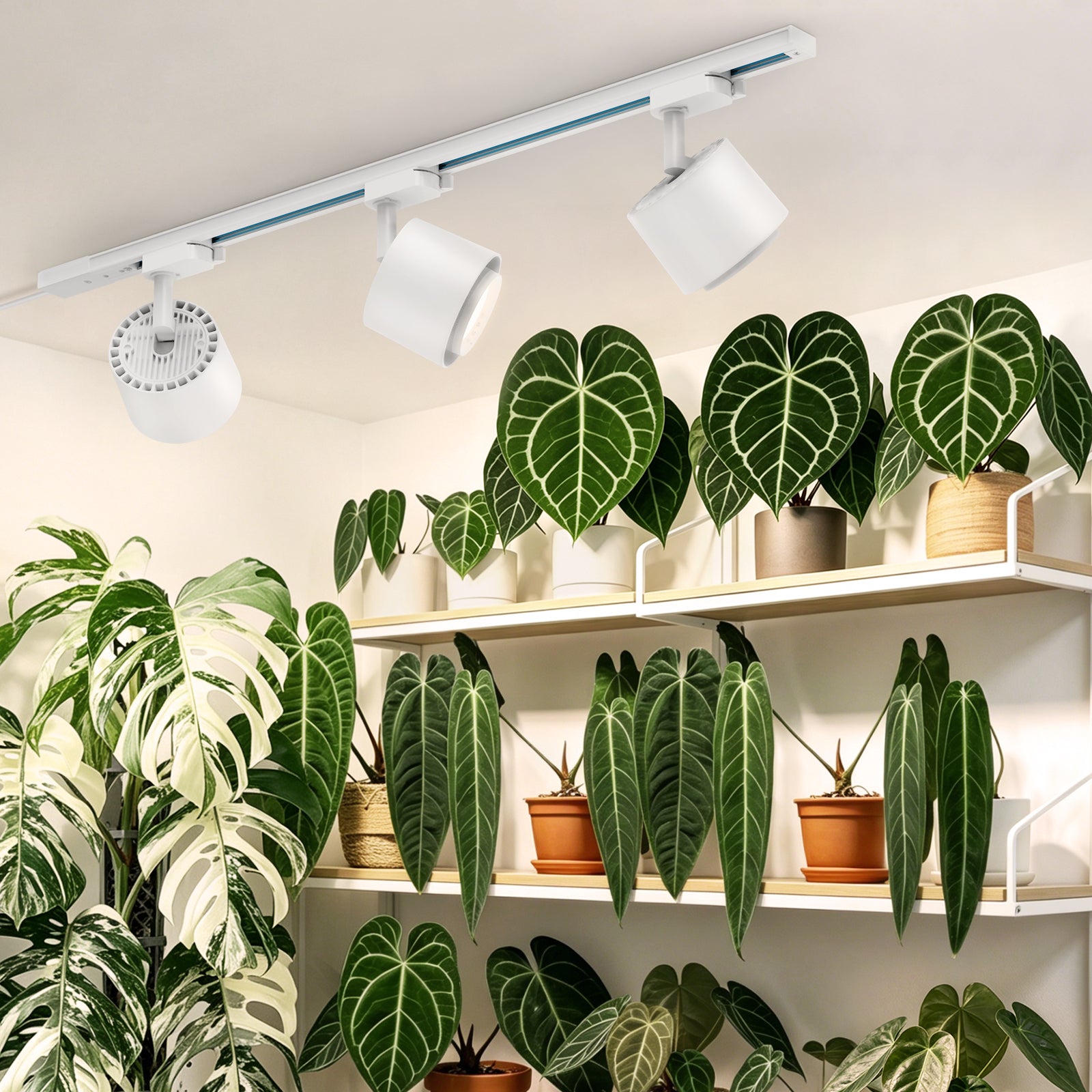 Barrina TR40c 3 x 40W LED Track Grow Lights 4000K | Full Spectrum, Ceiling Track & Timer | TR40c (White)