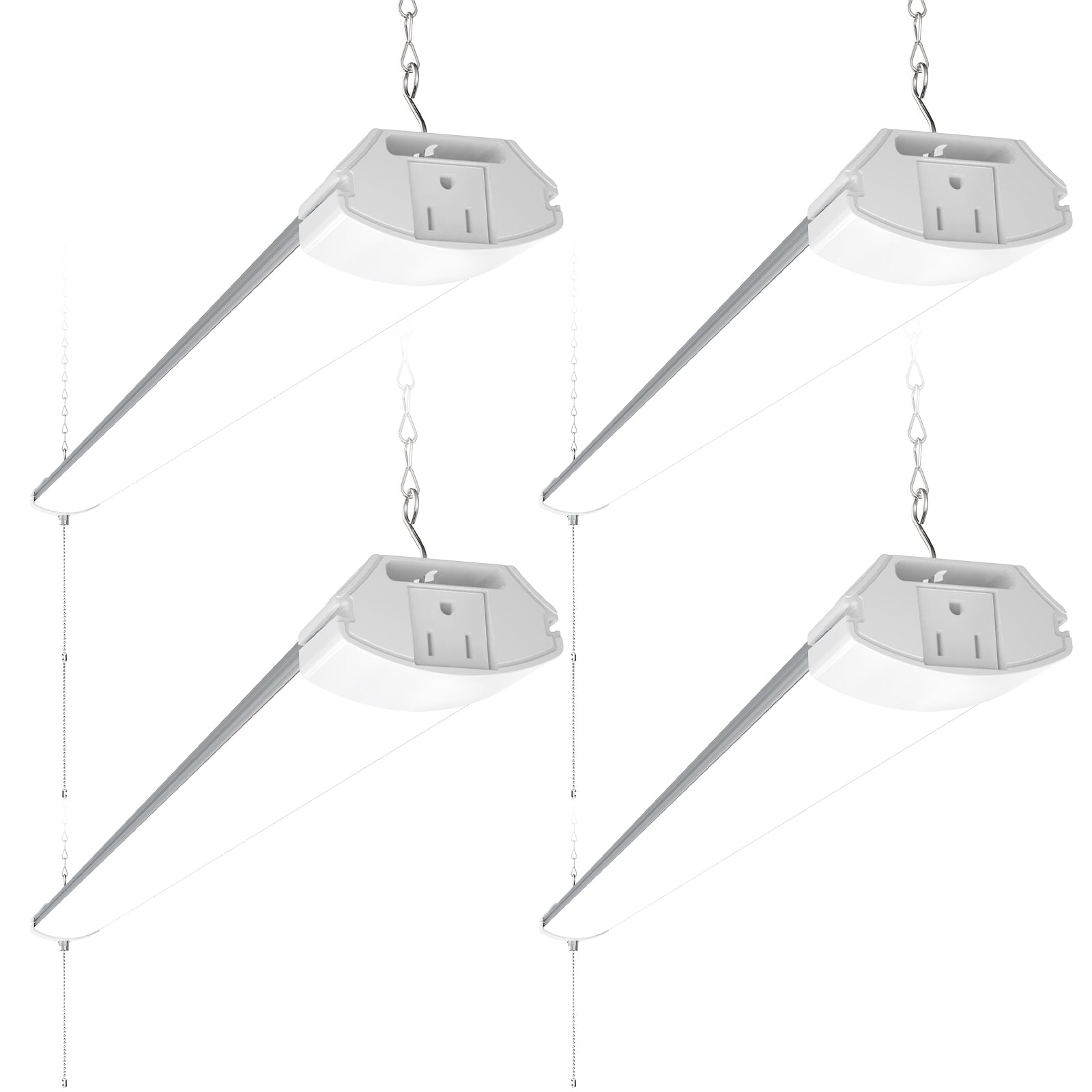 Barrina 84W LED Shop Lights 4FT 6500K 10000LM | Hanging, Linkable & Power Plug Cords | BS84